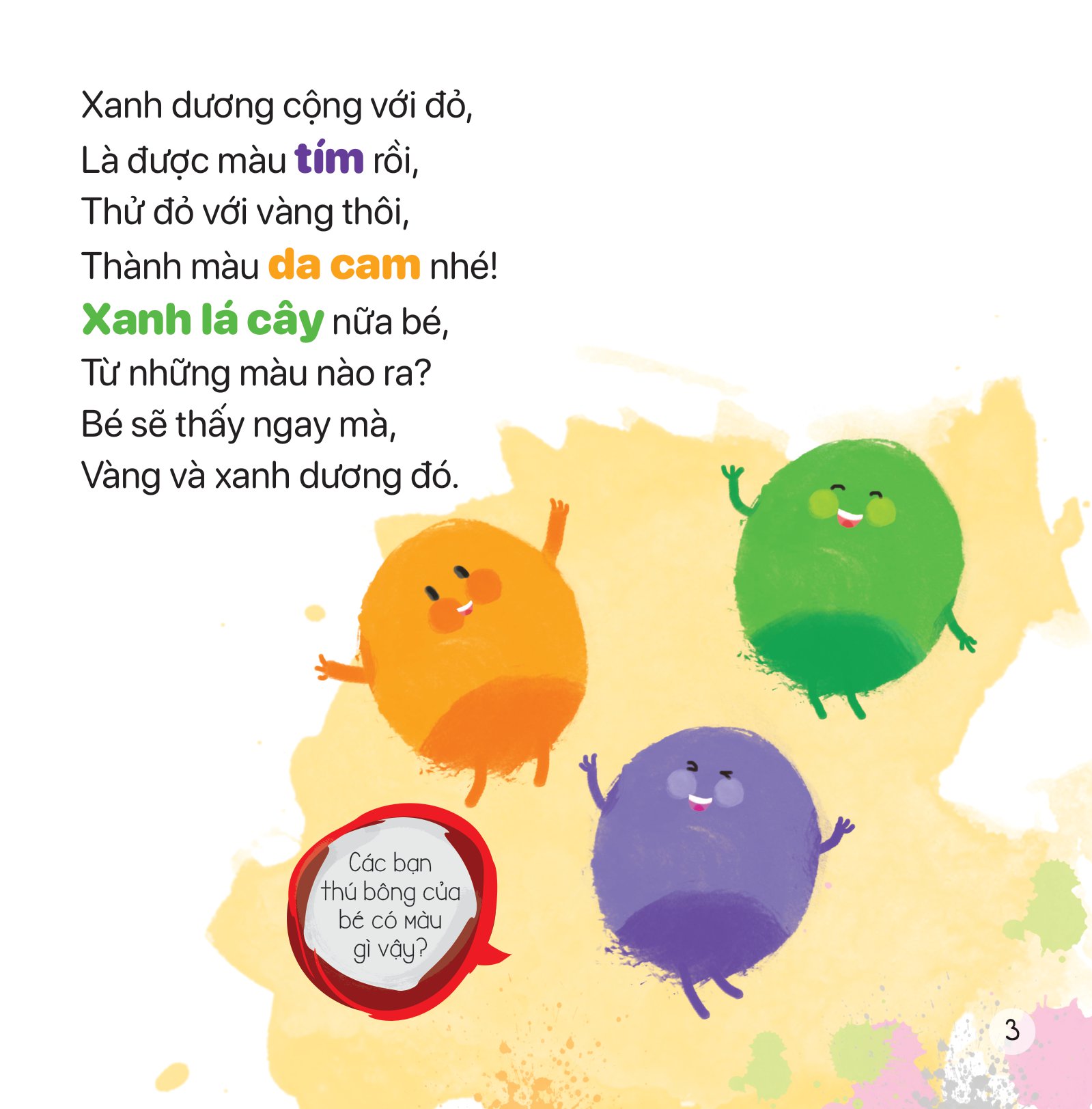 thơ hay cho bé - học về màu sắc