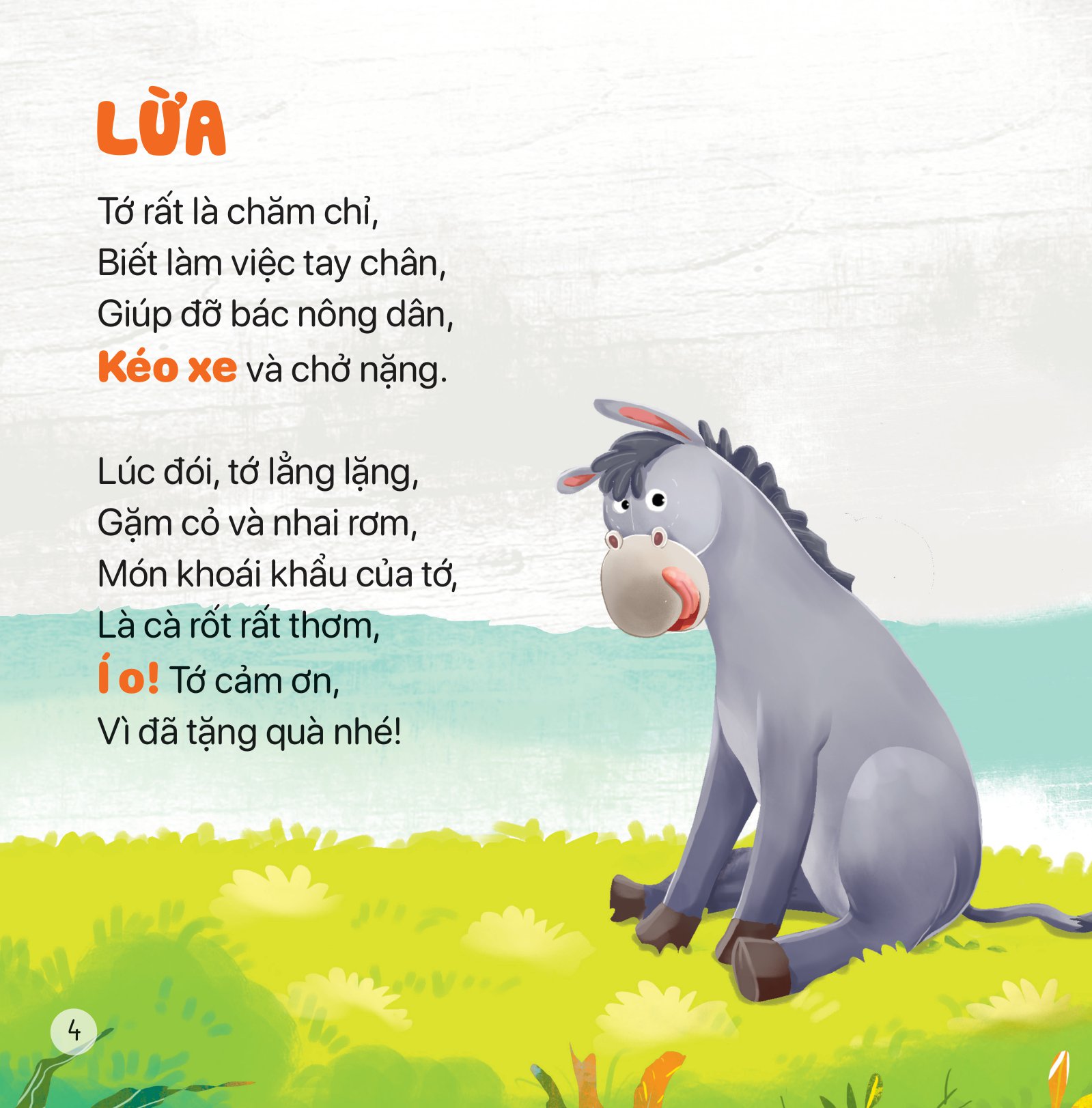 thơ hay cho bé - học về nông trại