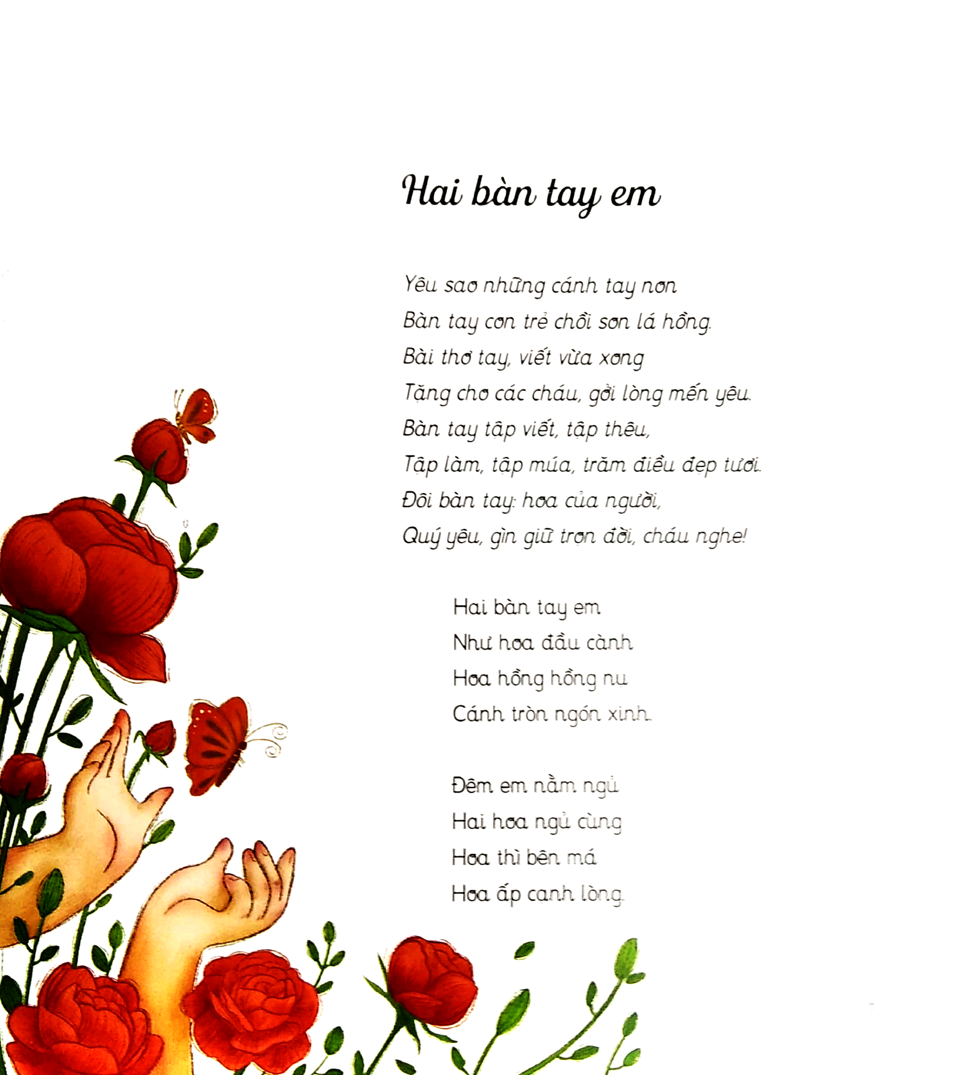 thơ hay viết cho thiếu nhi - hai bàn tay em