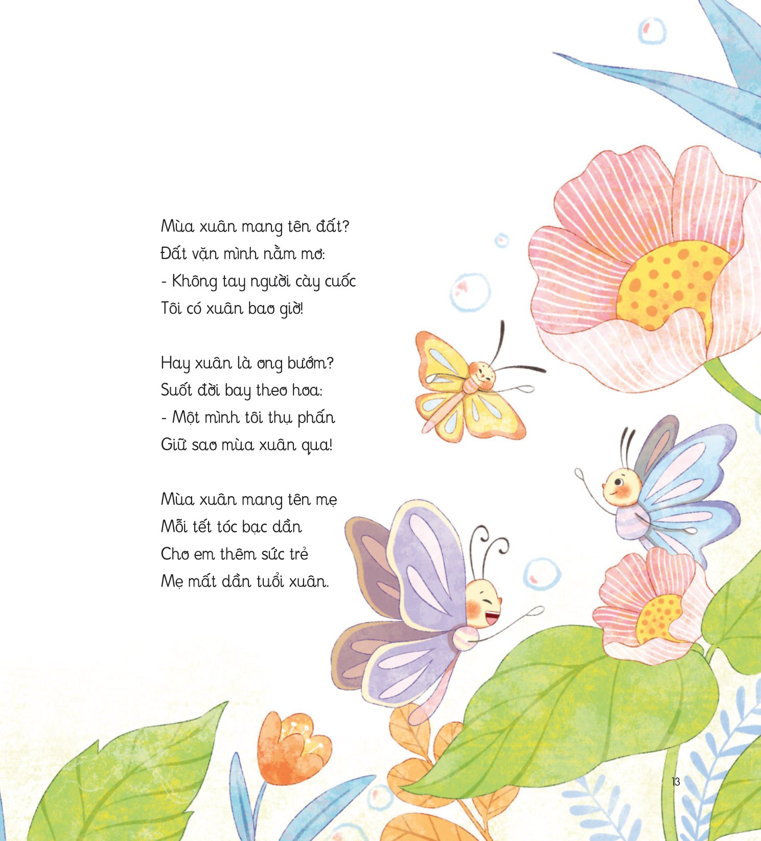 thơ hay viết cho thiếu nhi - hoa vừa đi vừa nở