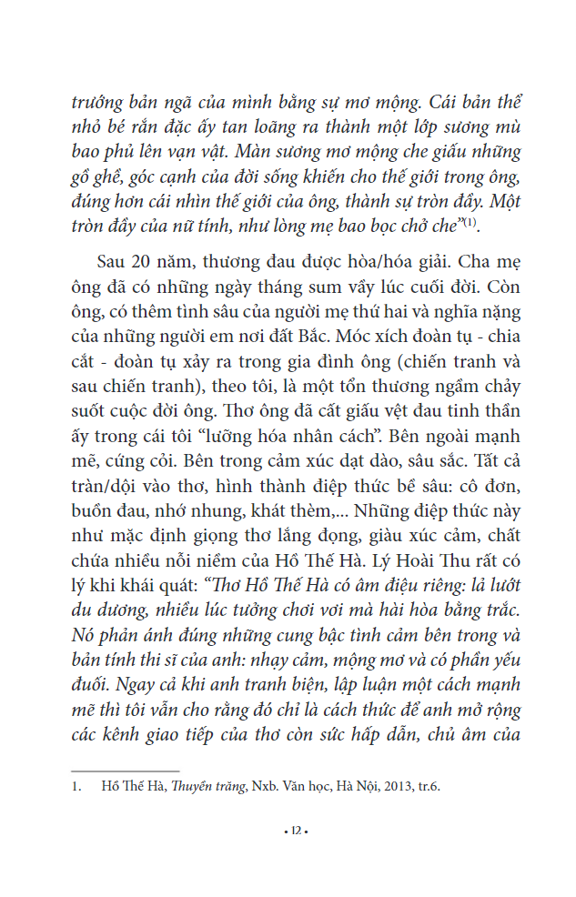 thơ hồ thế hà & giấc mơ cỏ hát - chuyên luận