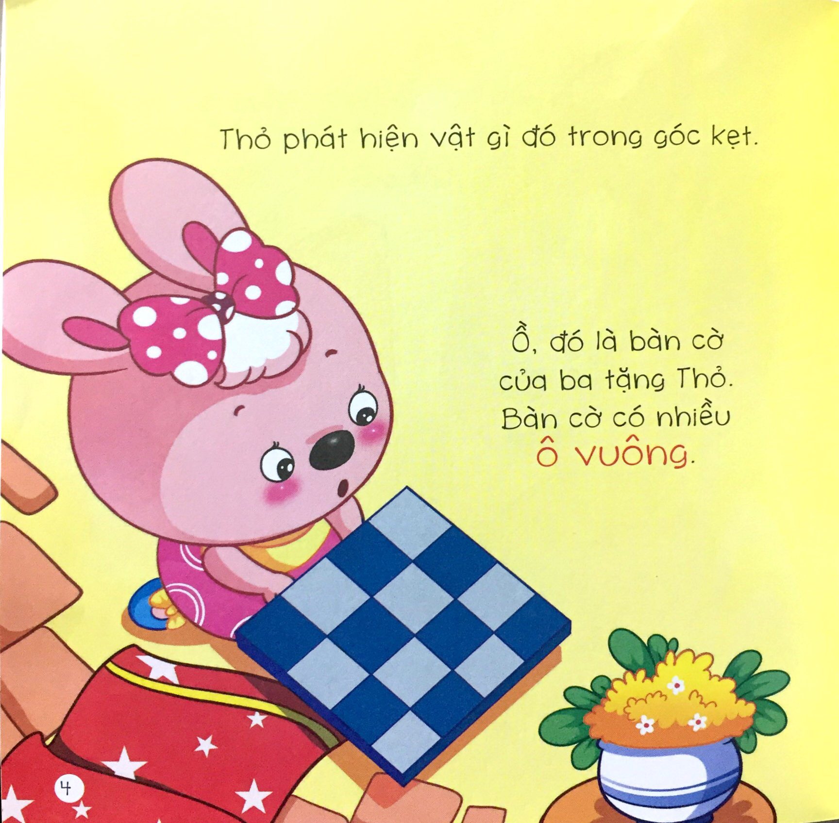 thỏ thông minh và hình vuông, hình bầu dục - sách song ngữ việt - anh