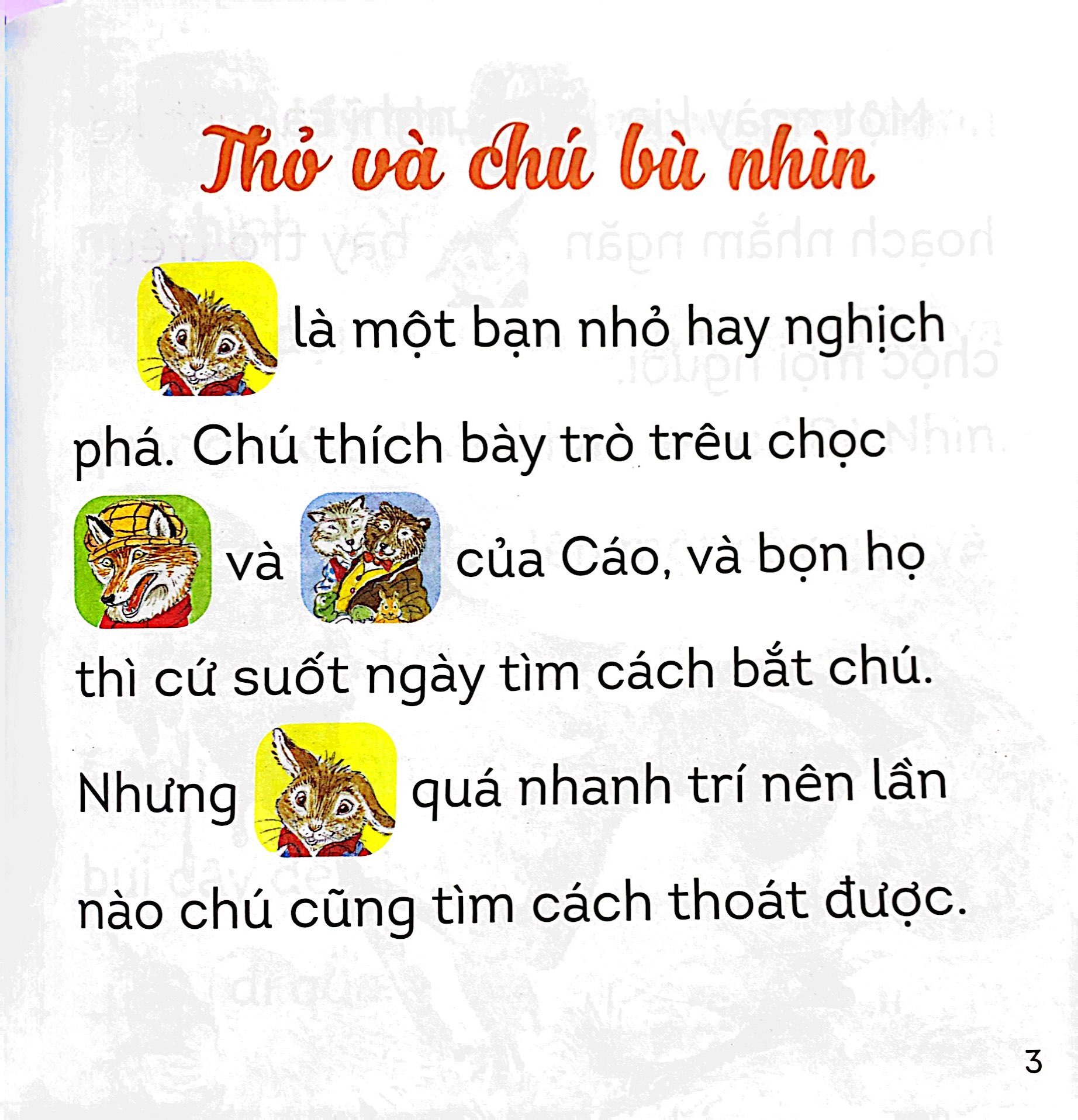 thỏ thông minh và tinh nghịch: thỏ và chú bù nhìn