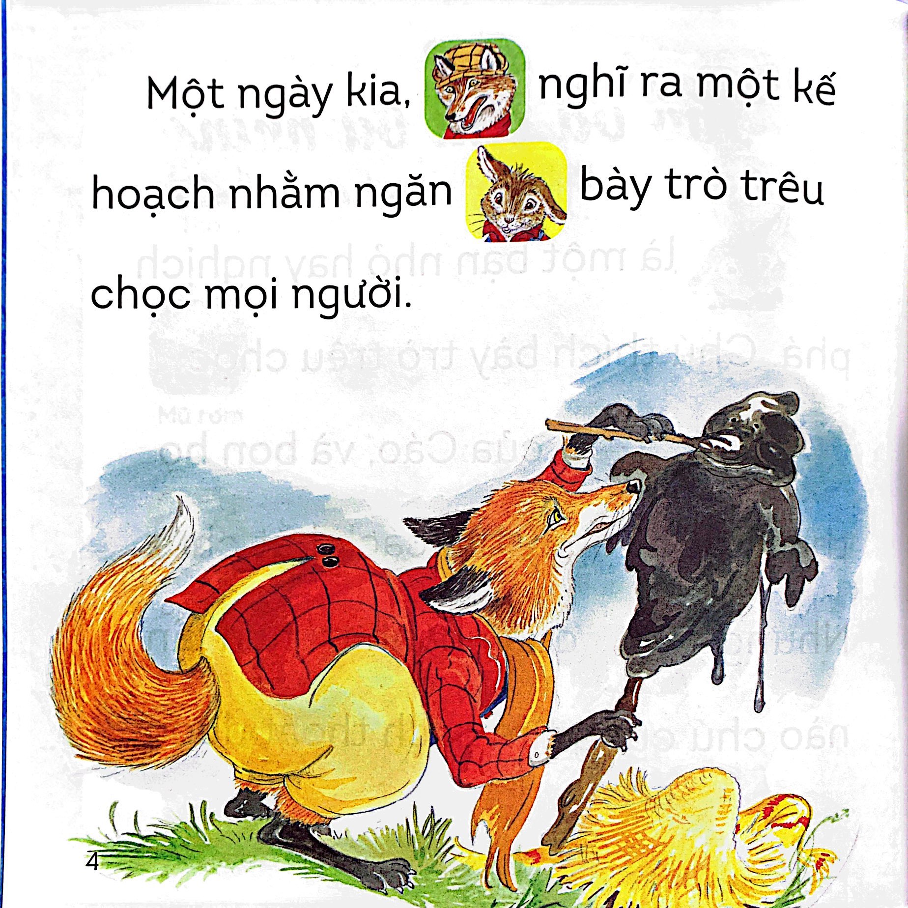 thỏ thông minh và tinh nghịch: thỏ và chú bù nhìn