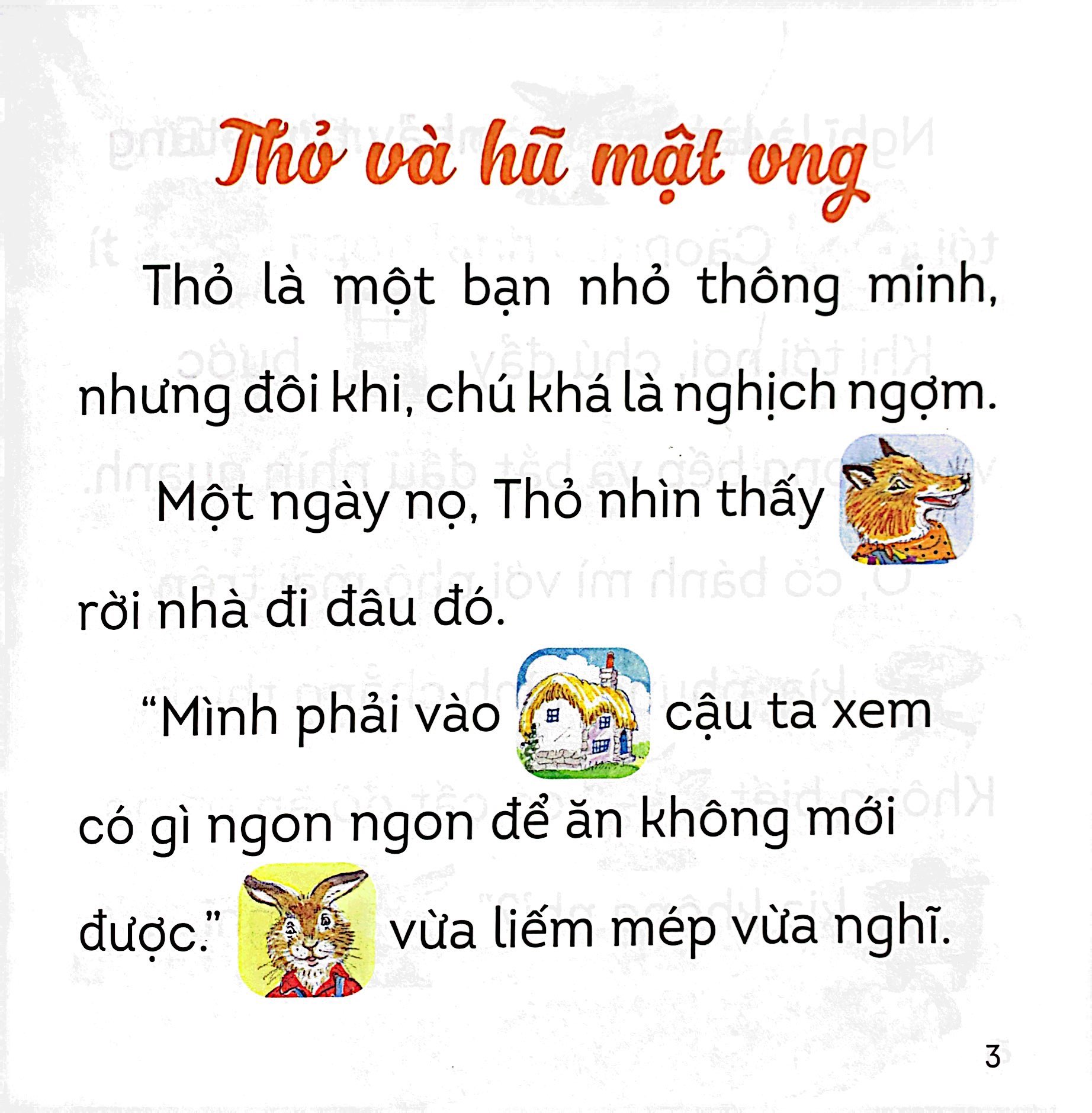 thỏ thông minh và tinh nghịch: thỏ và hũ mật ong
