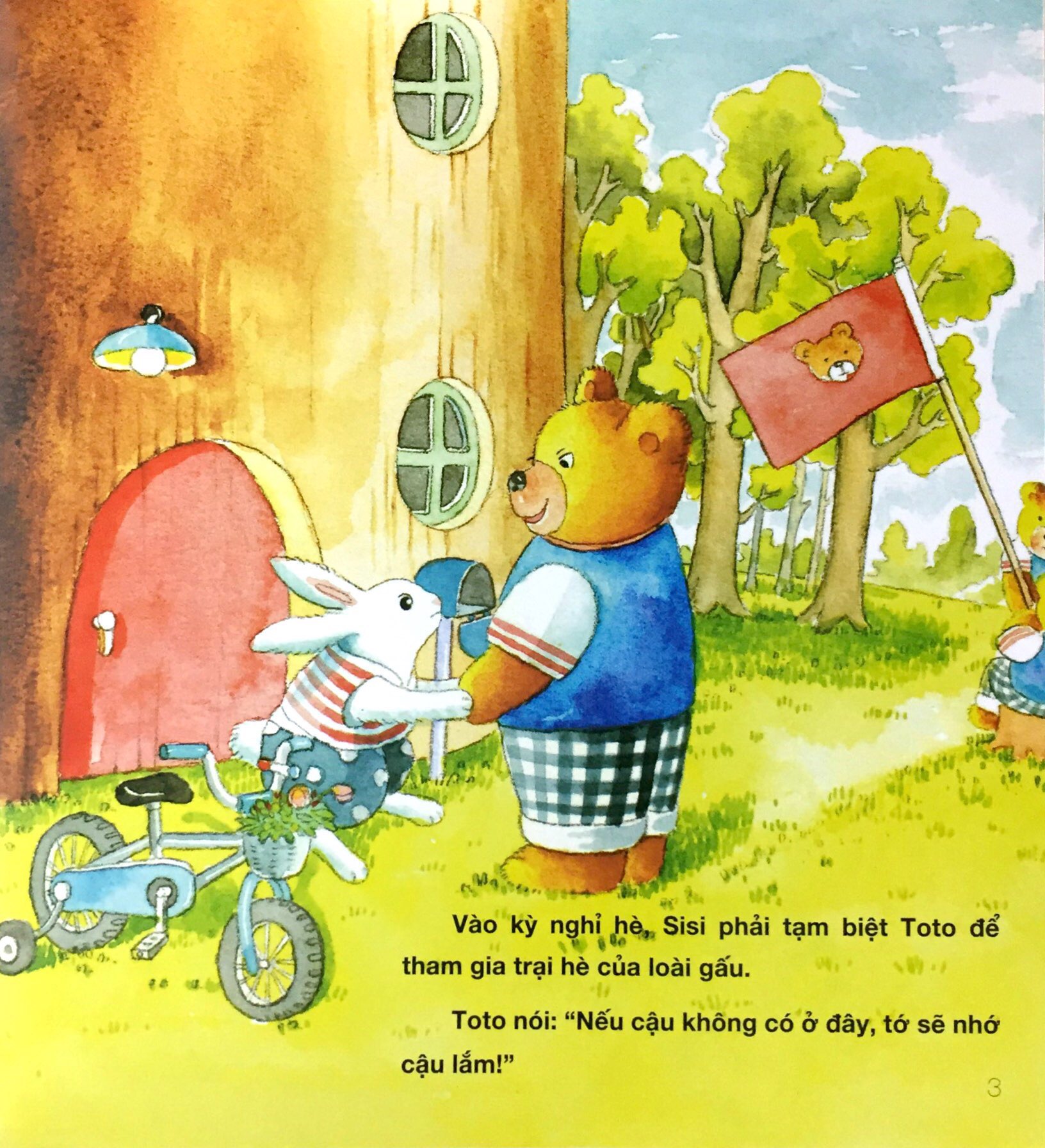 thỏ và gấu không giống nhau