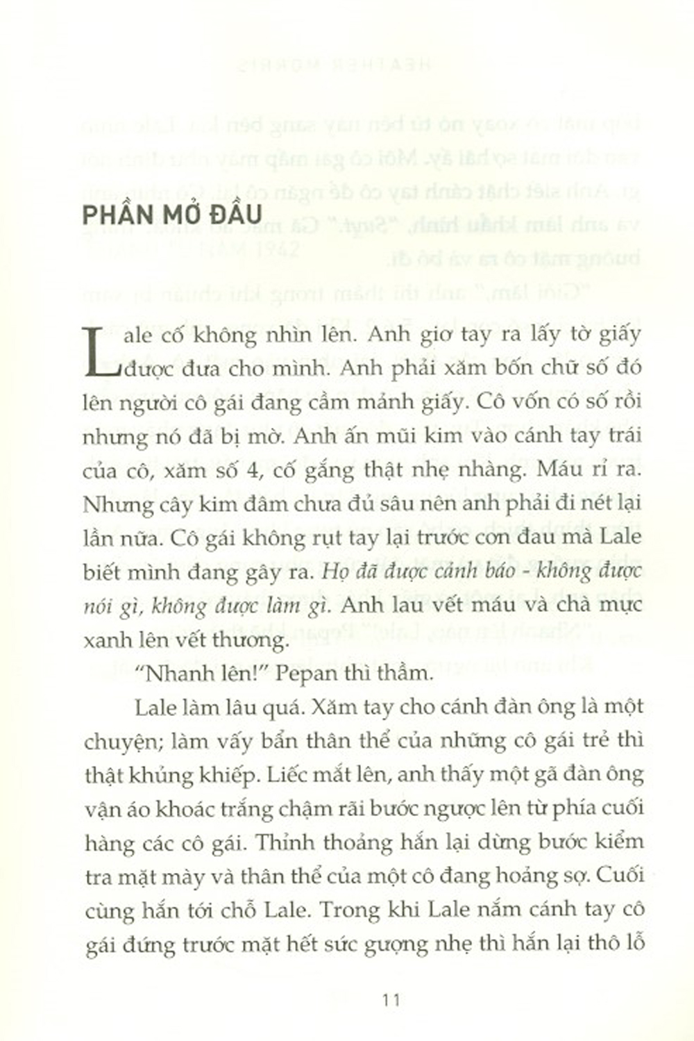 thợ xăm ở auschwitz