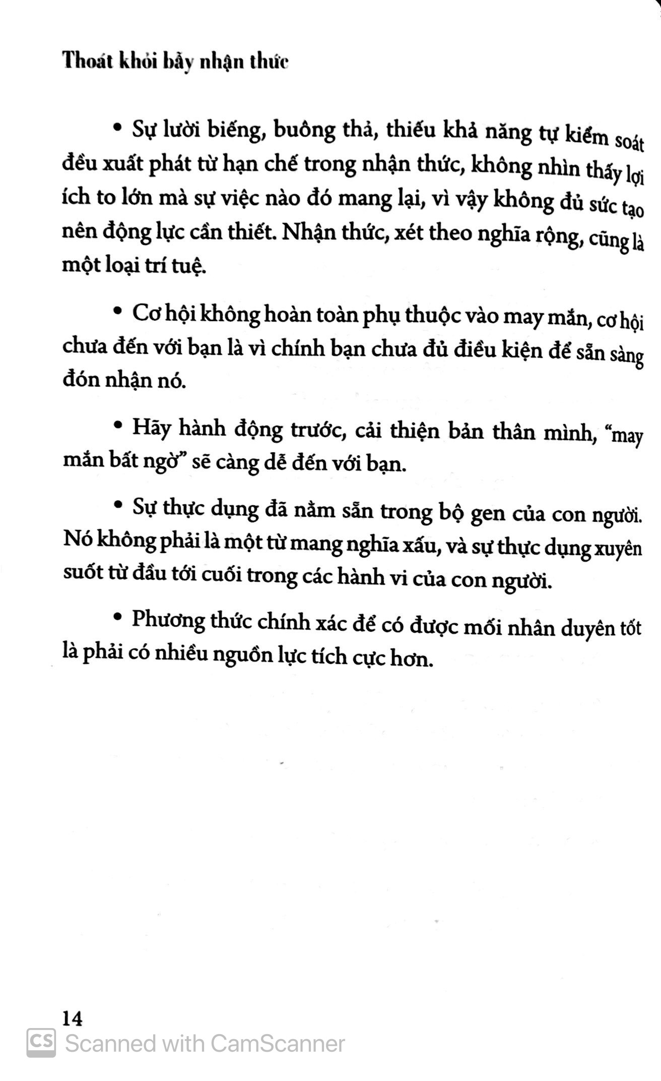 thoát khỏi bẫy nhận thức