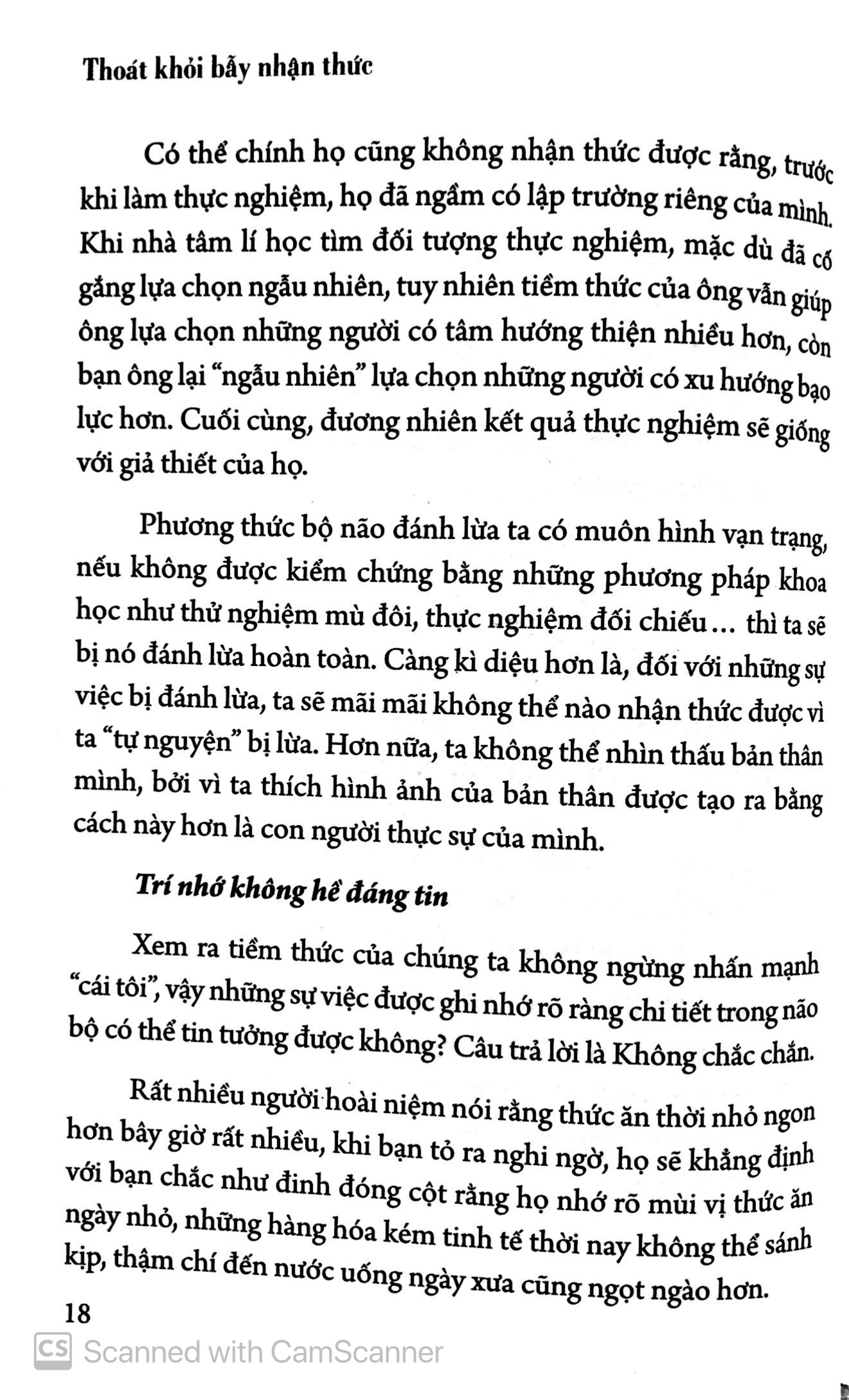 thoát khỏi bẫy nhận thức