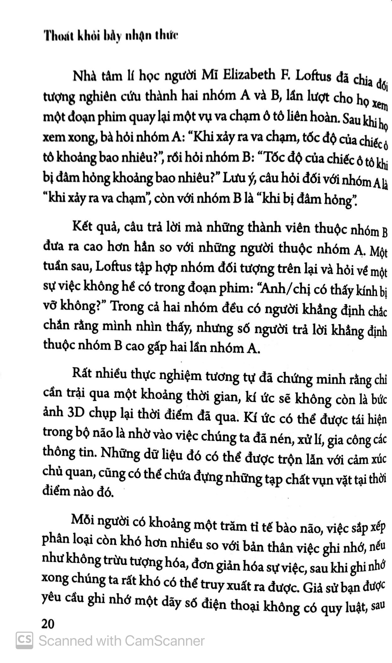 thoát khỏi bẫy nhận thức