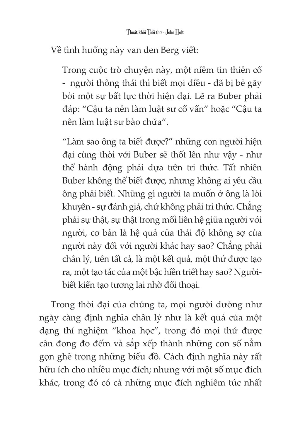 thoát khỏi tuổi thơ