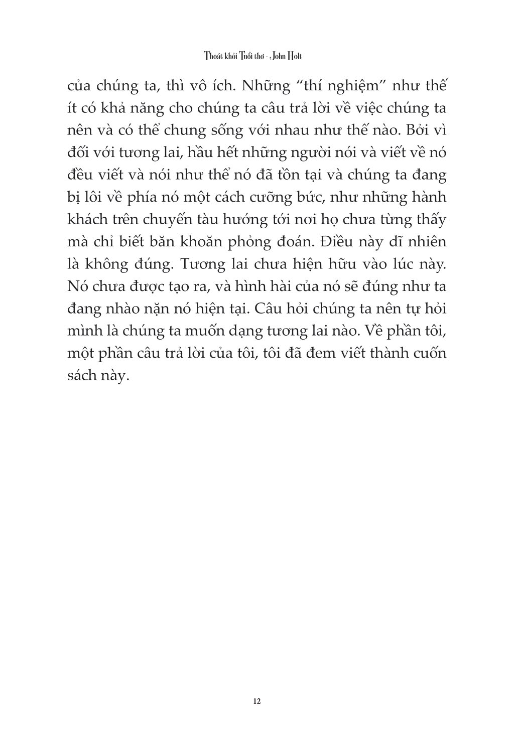 thoát khỏi tuổi thơ