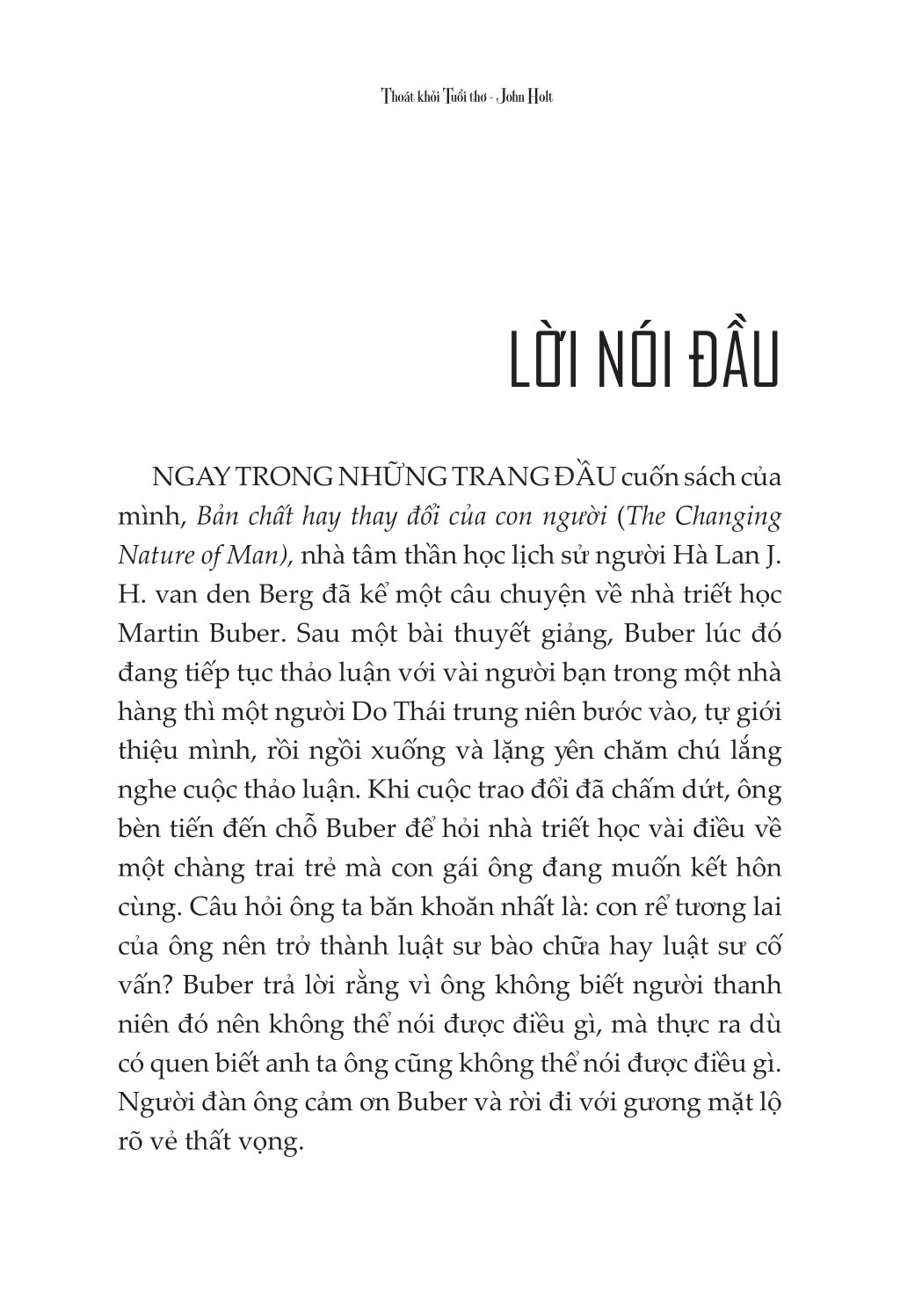 thoát khỏi tuổi thơ