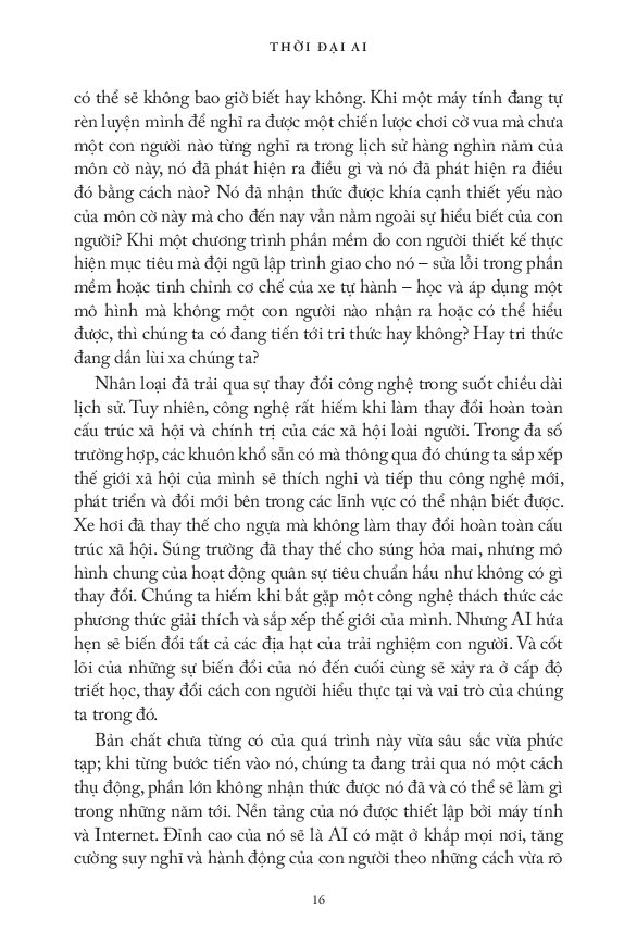 thời đại ai và tương lai loài người chúng ta