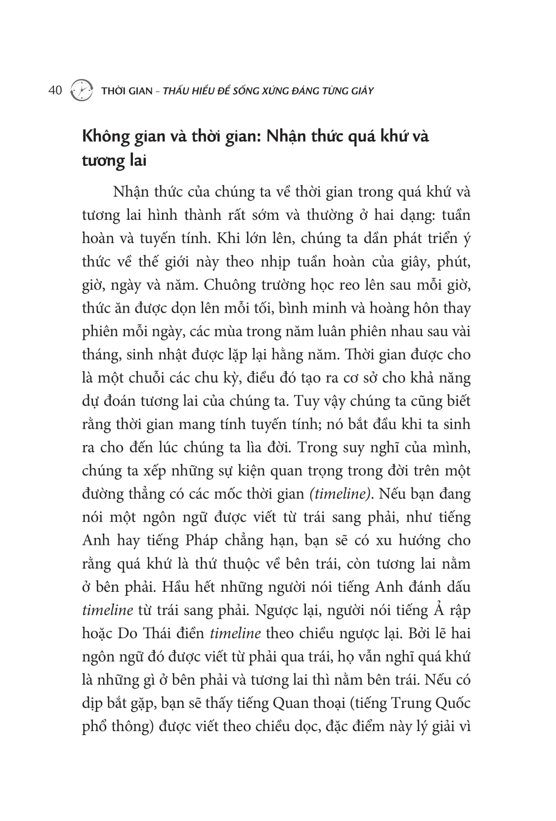 thời gian - thấu hiểu để sống xứng đáng từng giây