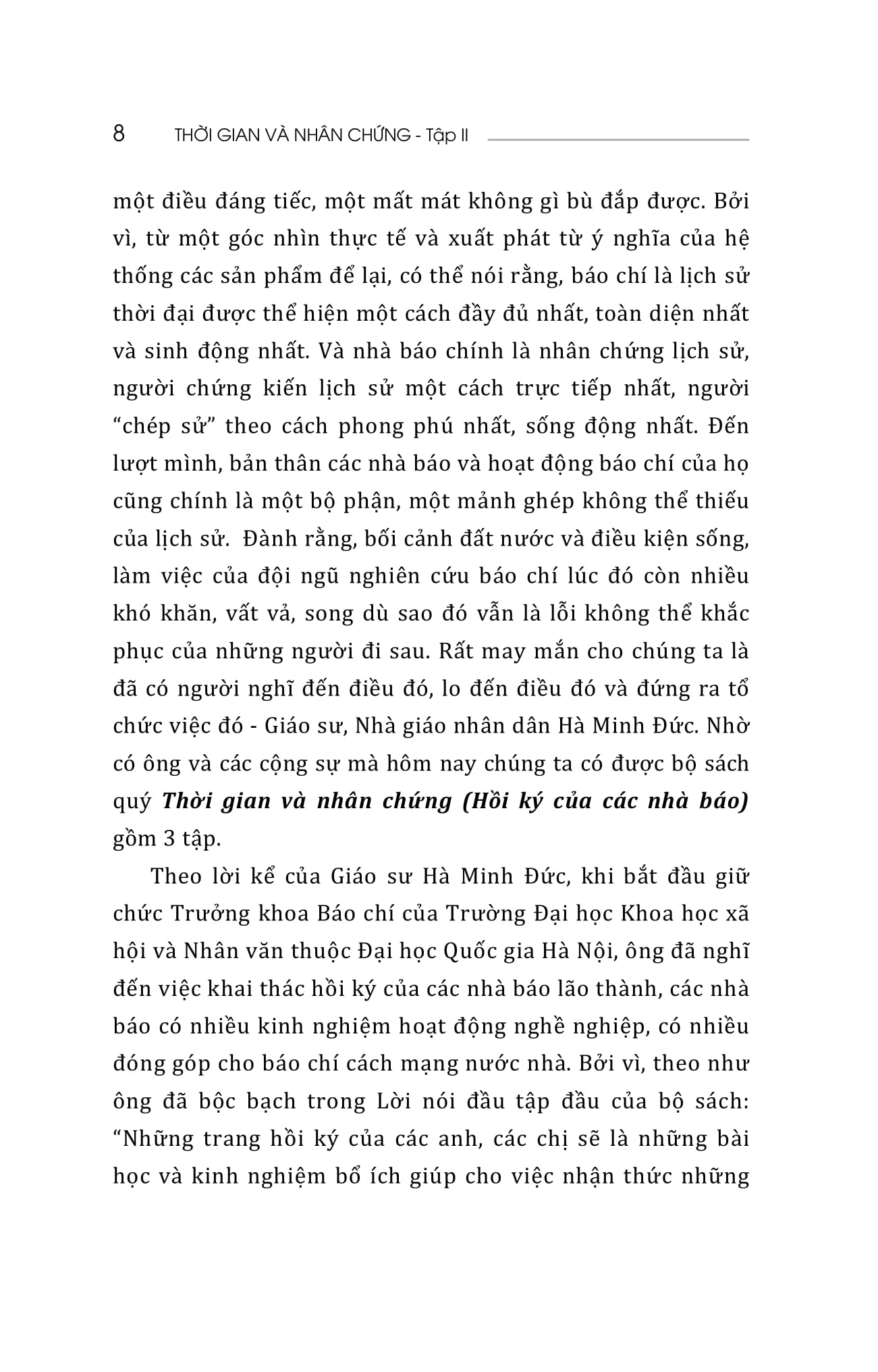 thời gian và nhân chứng - hồi ký của các nhà báo - tập ii