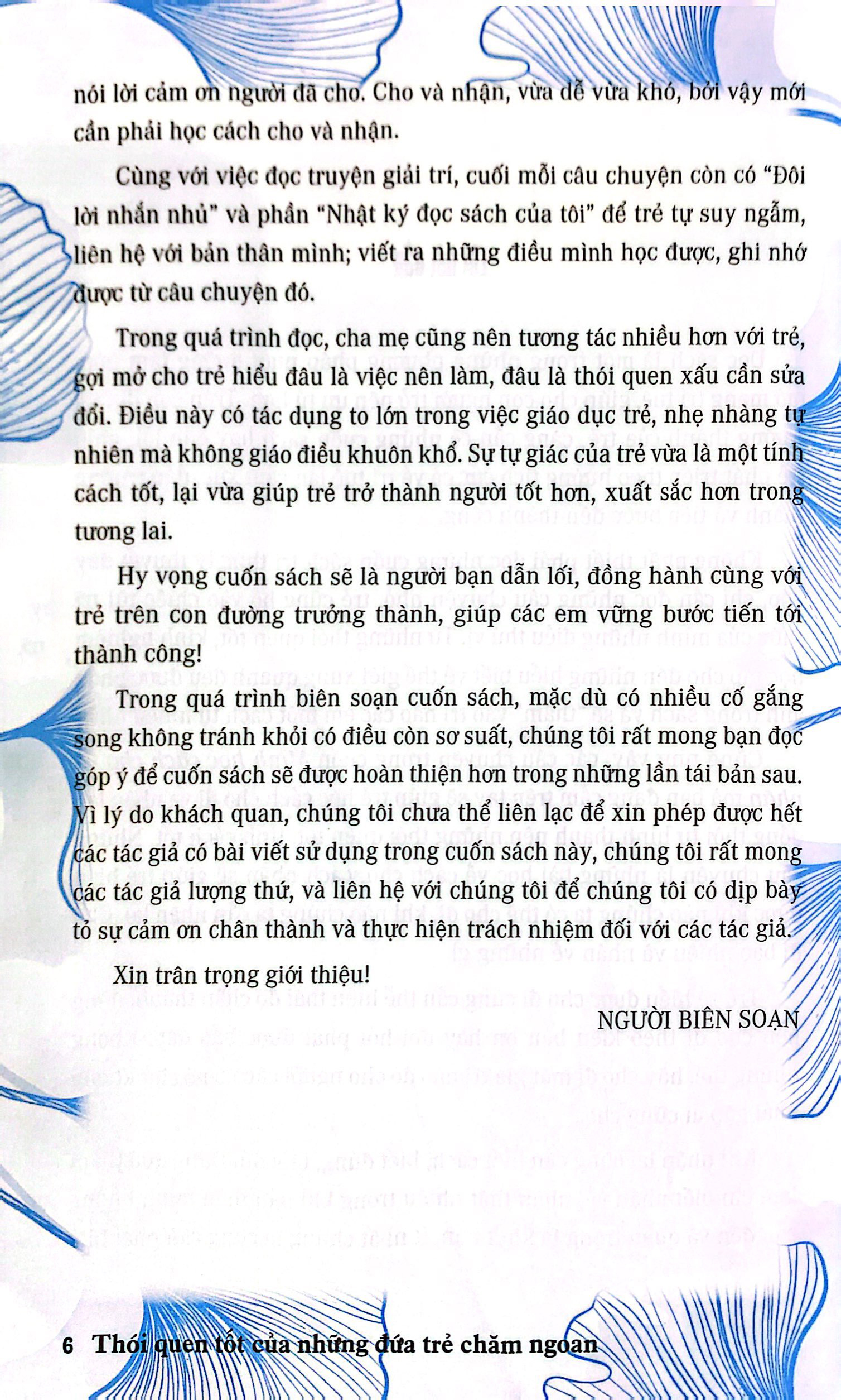 thói quen tốt của những đứa trẻ chăm ngoan - mình học cách cho và nhận