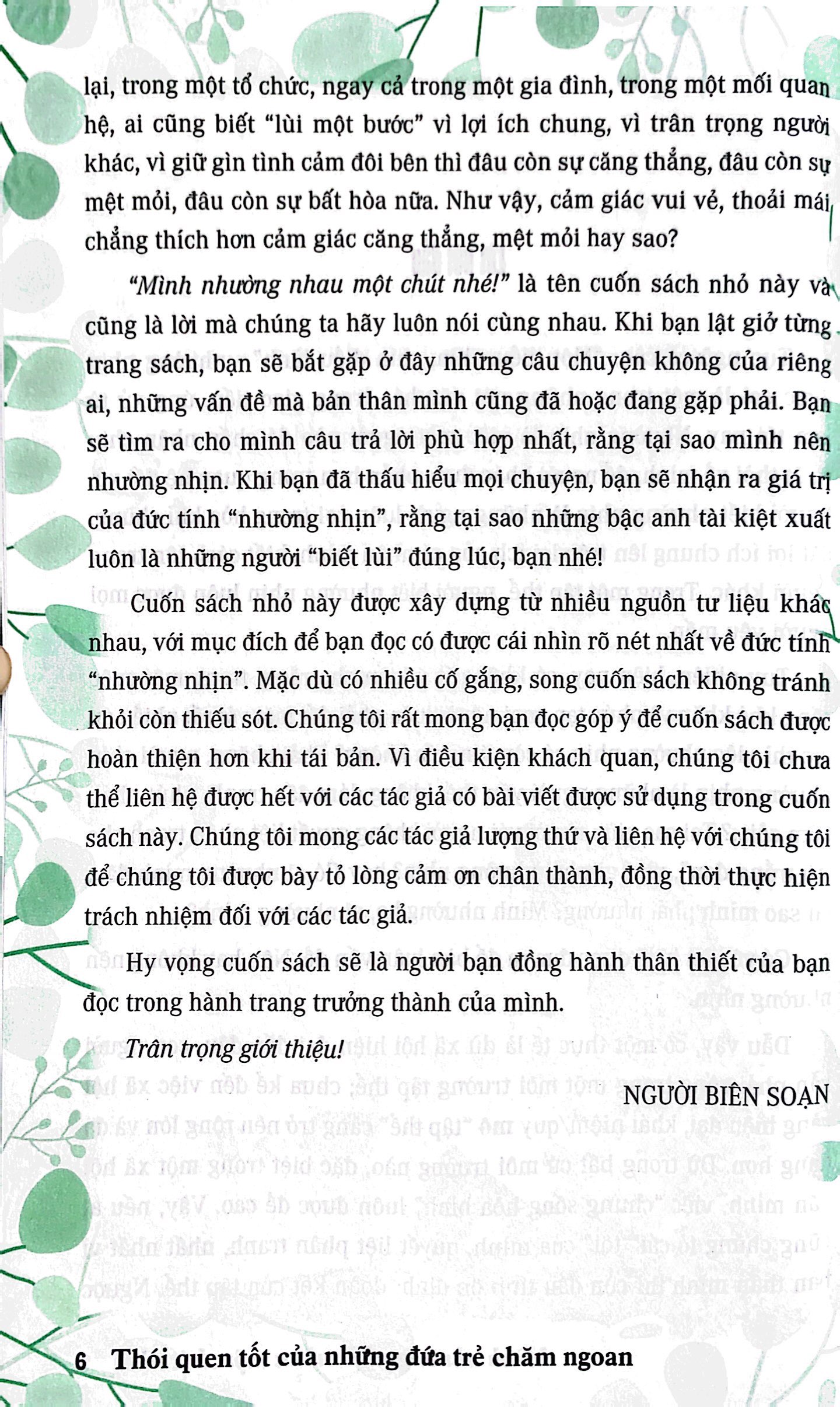 thói quen tốt của những đứa trẻ chăm ngoan - mình nhường nhịn nhau một chút nhé!
