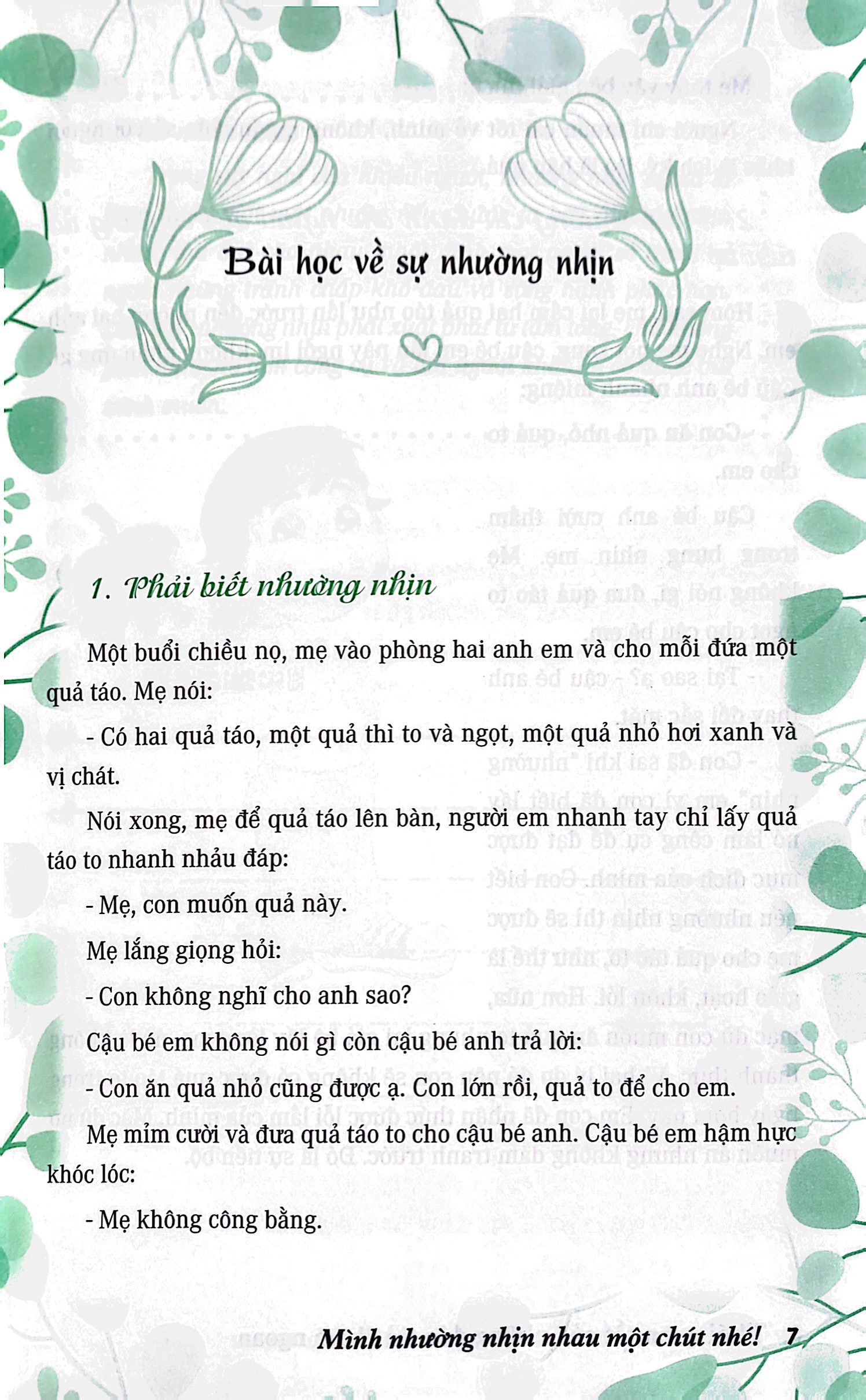 thói quen tốt của những đứa trẻ chăm ngoan - mình nhường nhịn nhau một chút nhé!