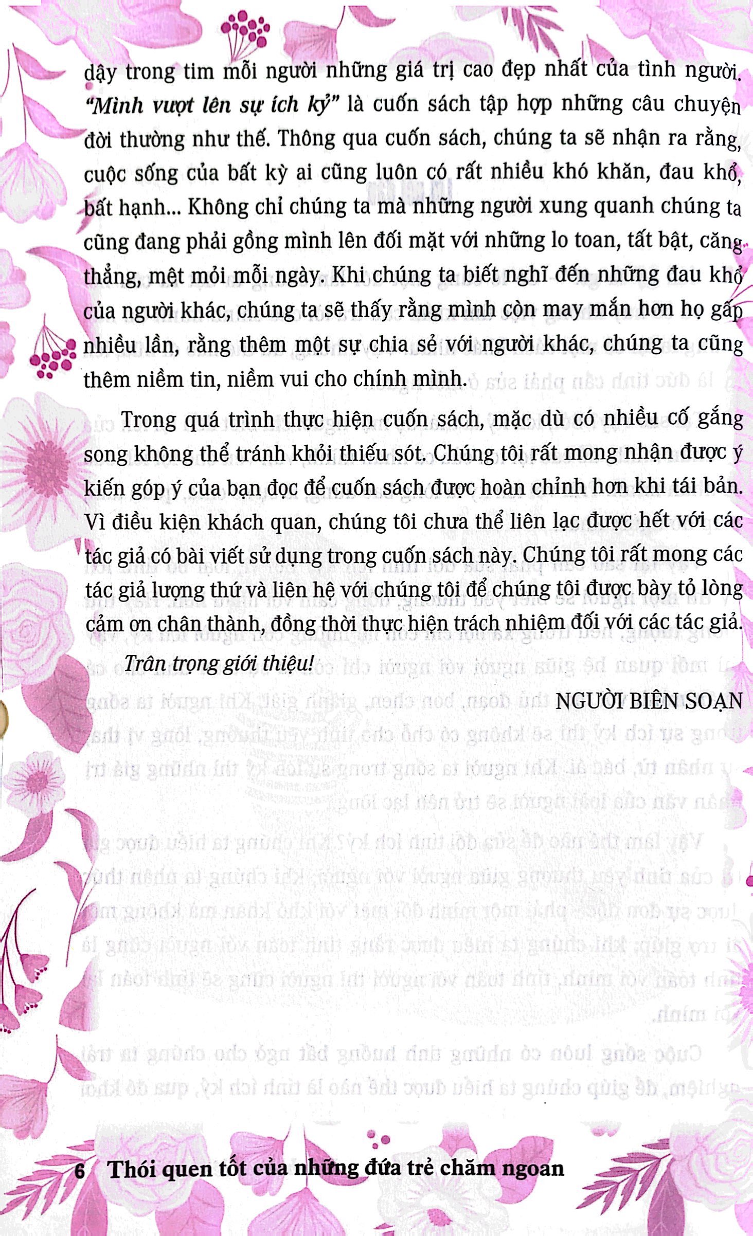 thói quen tốt của những đứa trẻ chăm ngoan - mình vượt lên sự ích kỷ