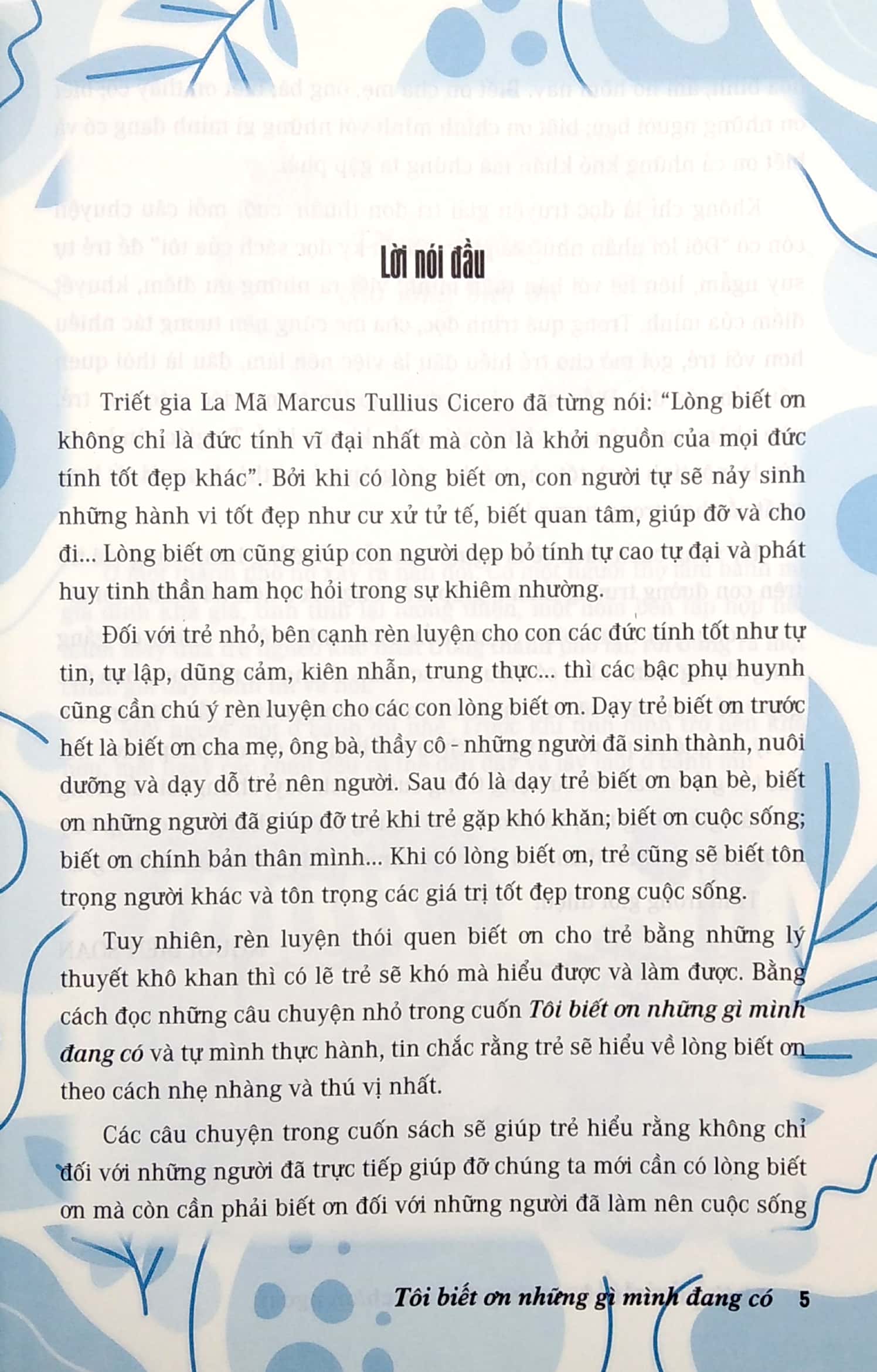 thói quen tốt của những đứa trẻ chăm ngoan - tôi biết ơn những gì mình đang có