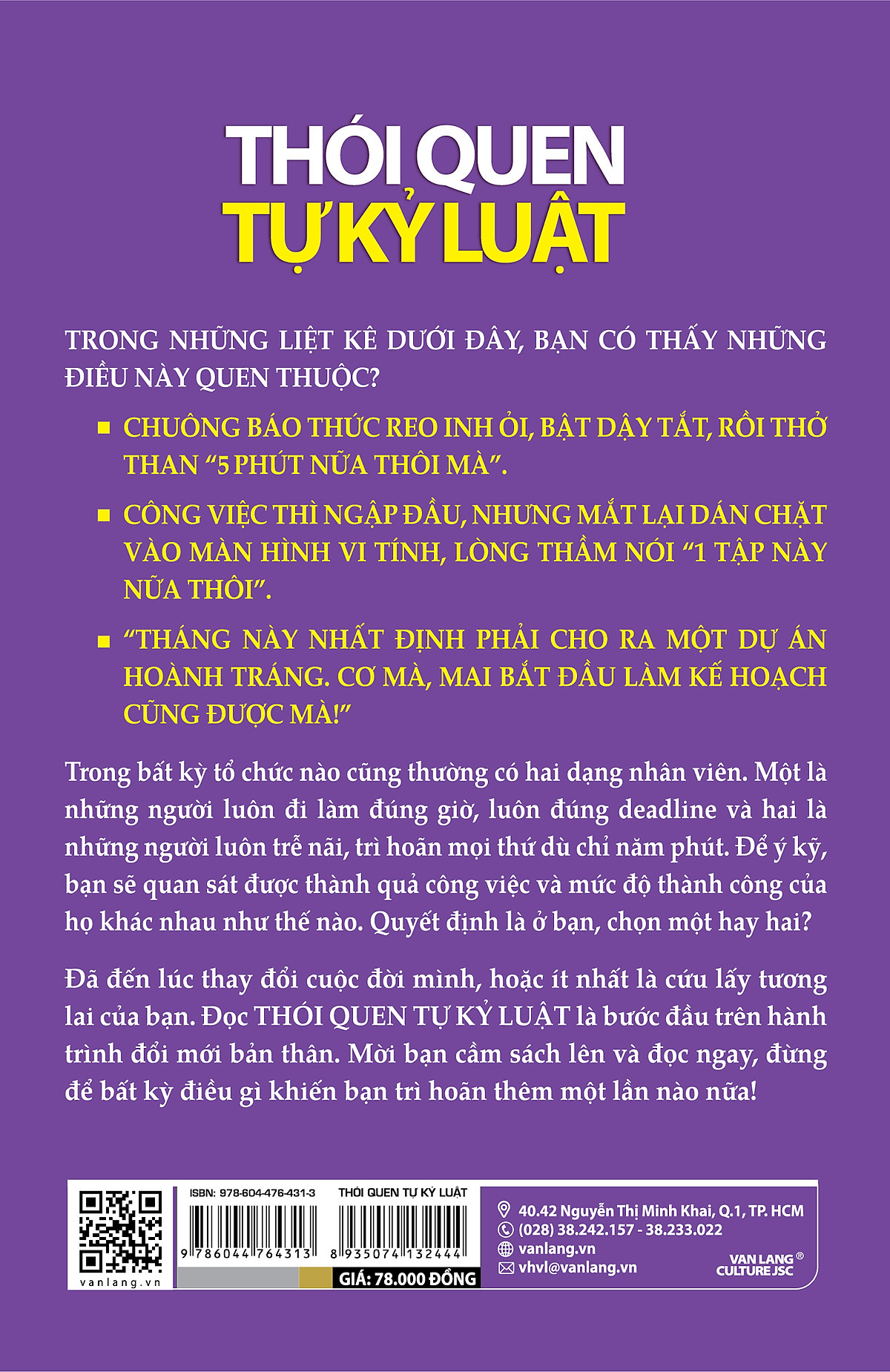 thói quen tự kỷ luật