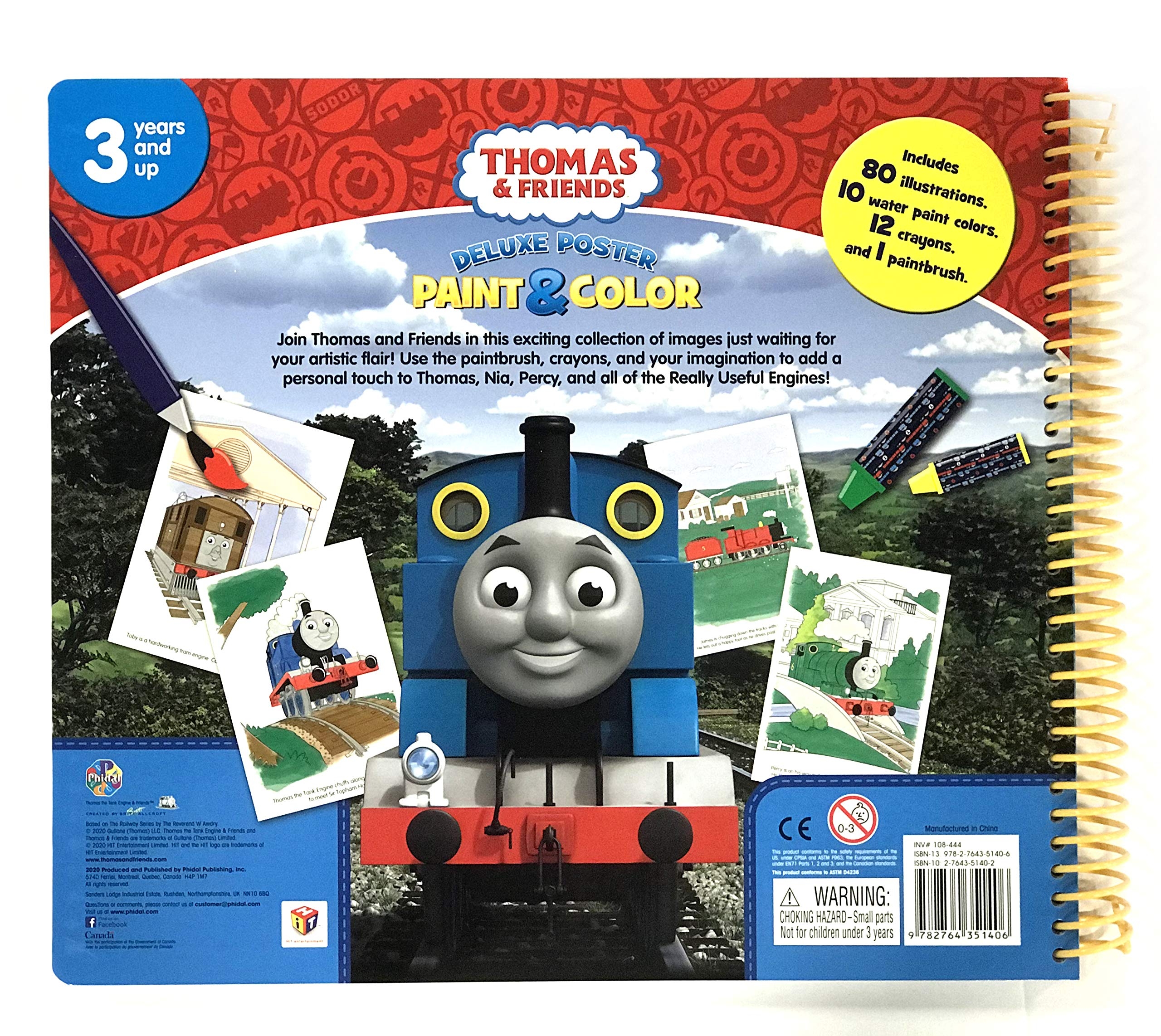thomas & friends deluxe poster paint & color