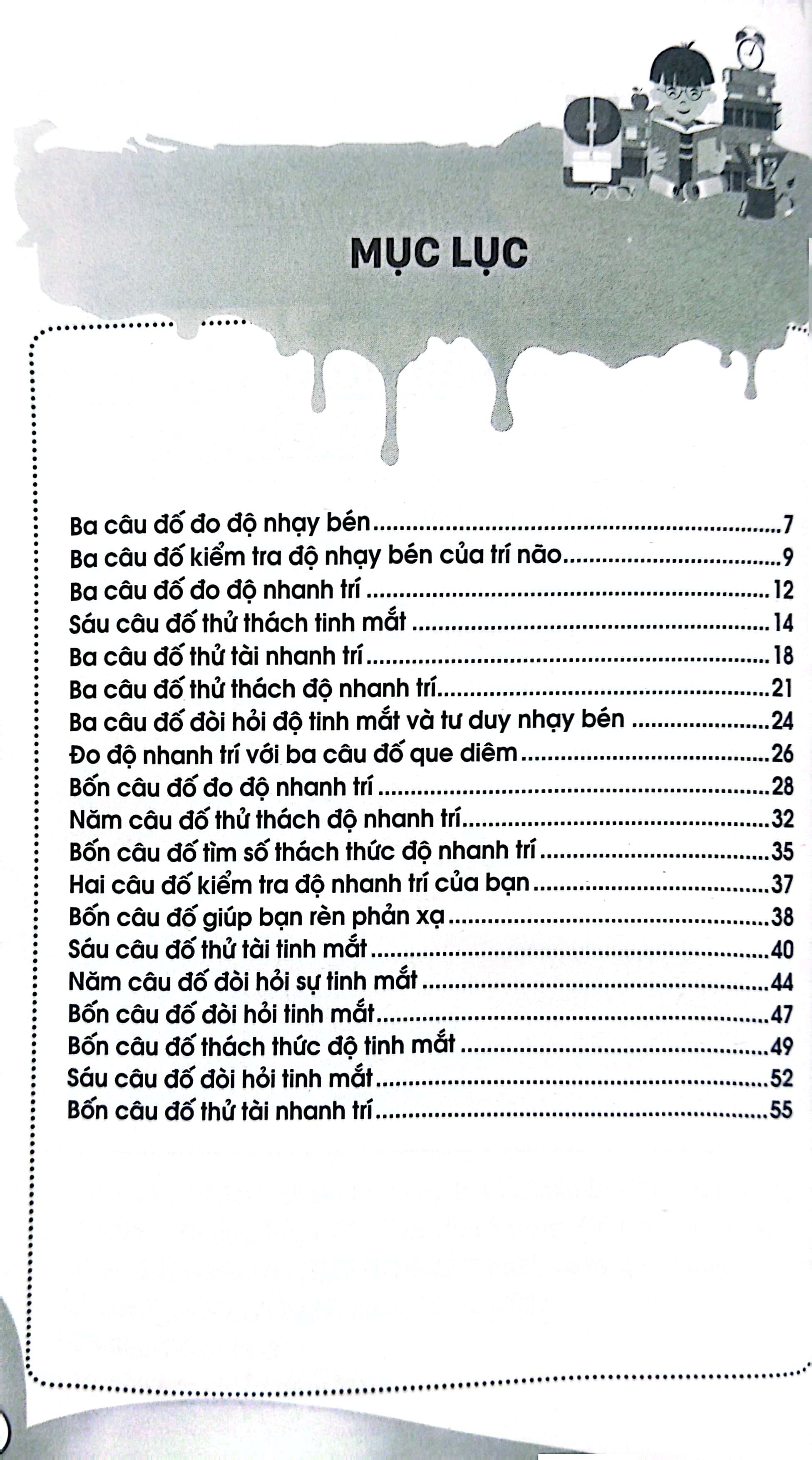 thông minh - tài trí: câu đố về nhanh trí và nhạy bén