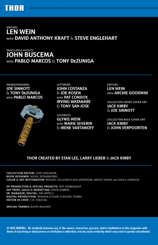 thor epic collection: war of the gods