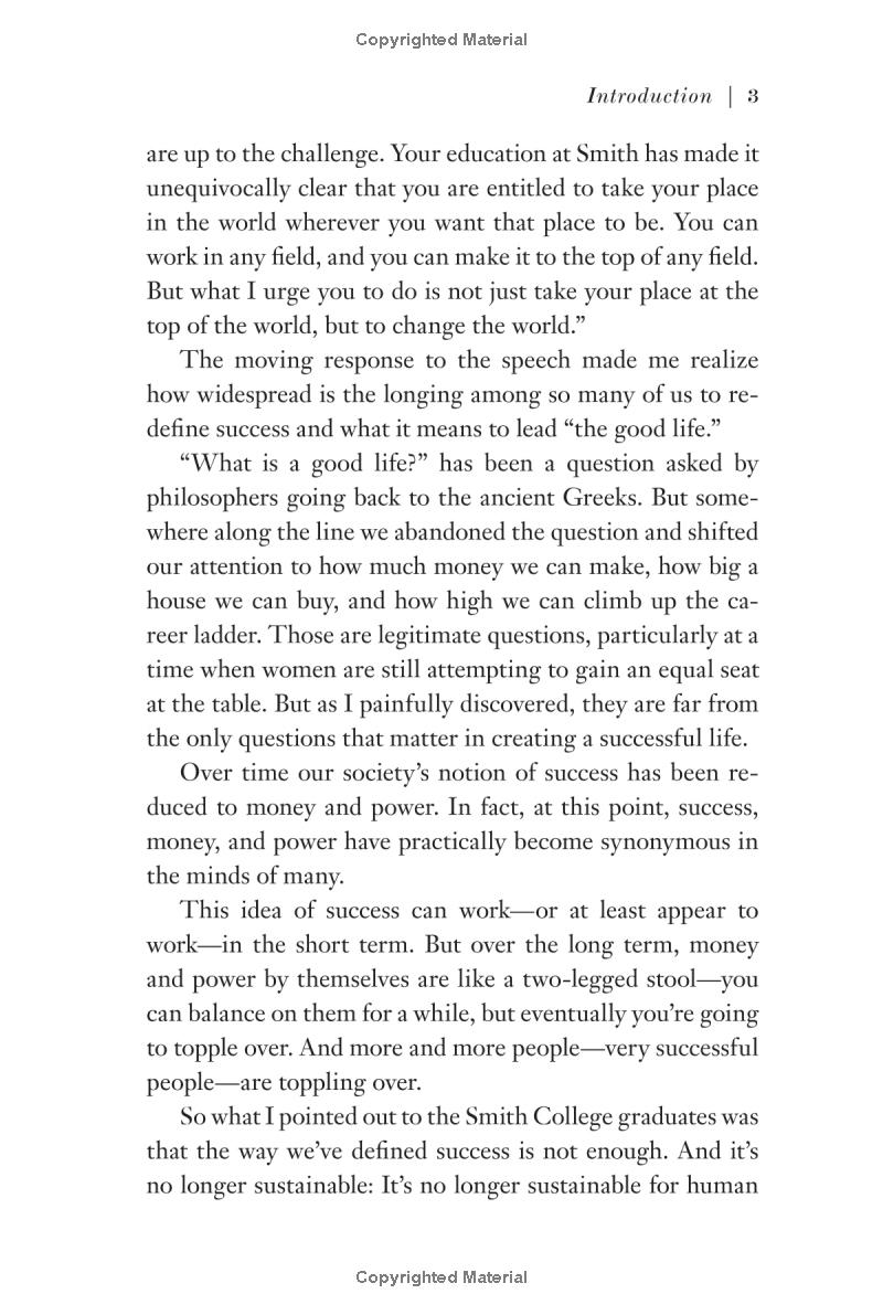 thrive : the third metric to redefining success and creating a happier life