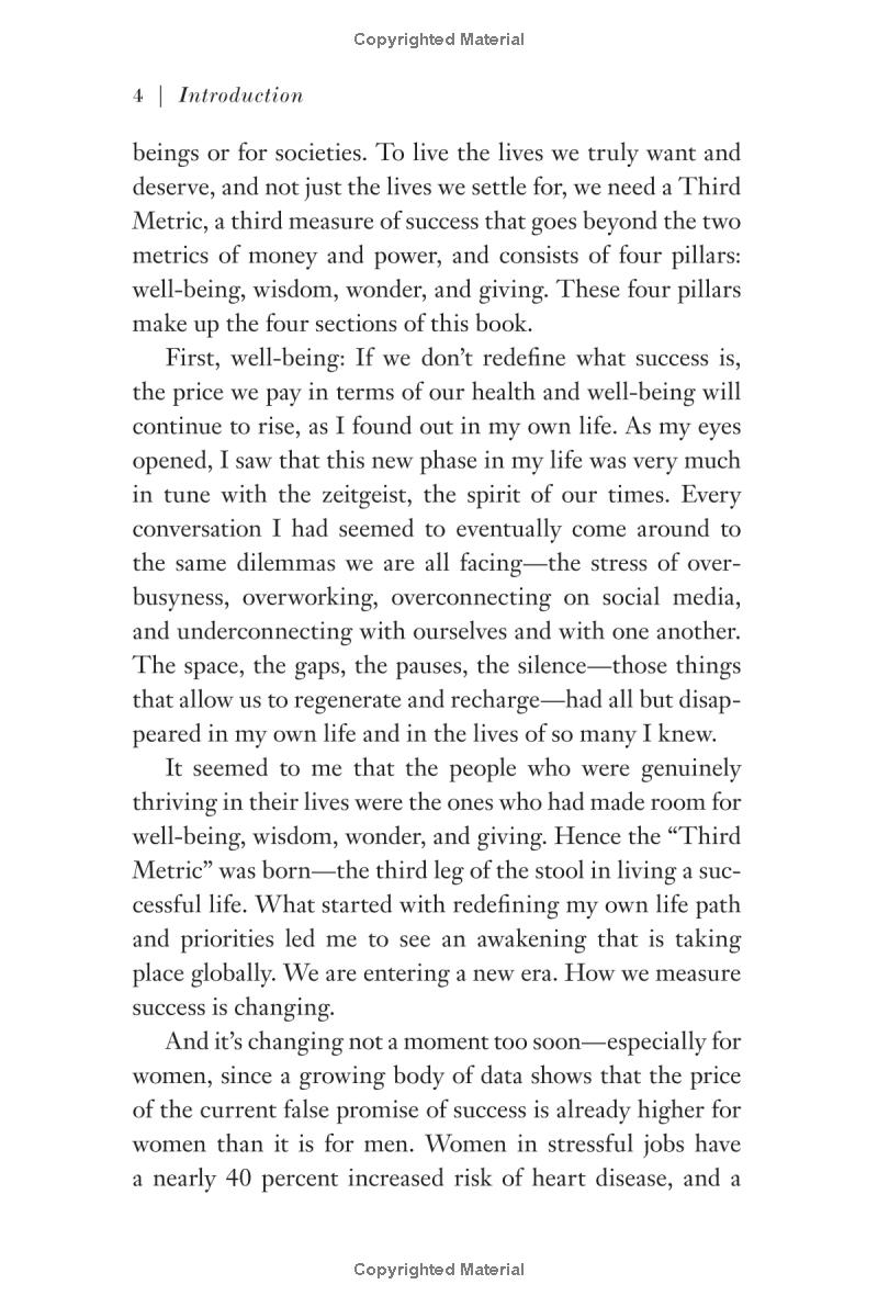 thrive : the third metric to redefining success and creating a happier life