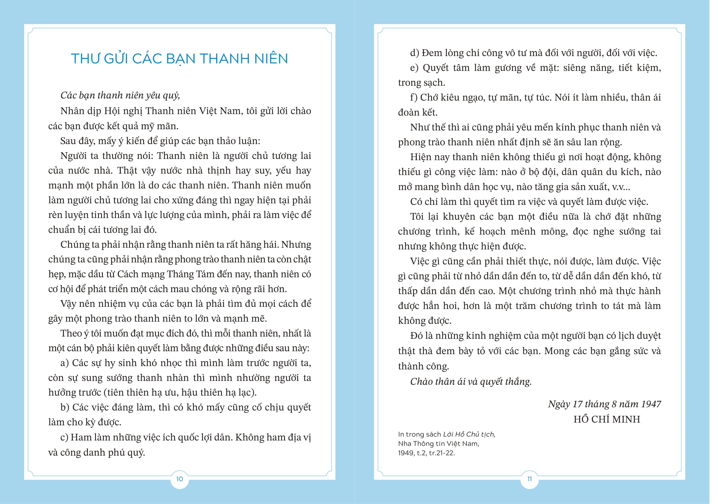 Thu Bac Ho Gui Thanh Nien