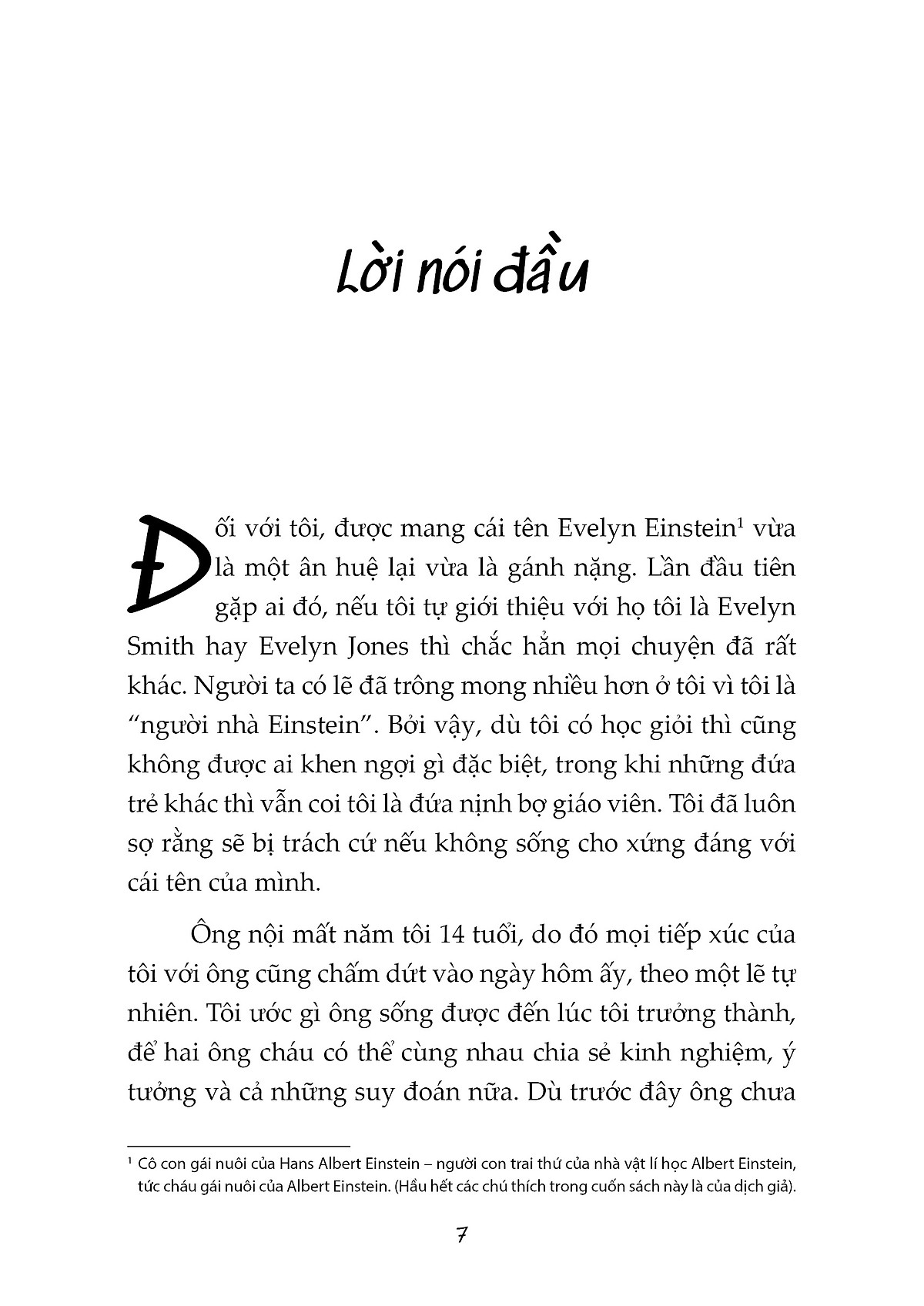 thư gửi giáo sư einstein - lời nói đầu của evelyn einstein - những lá thư của albert einstein với thiếu nhi