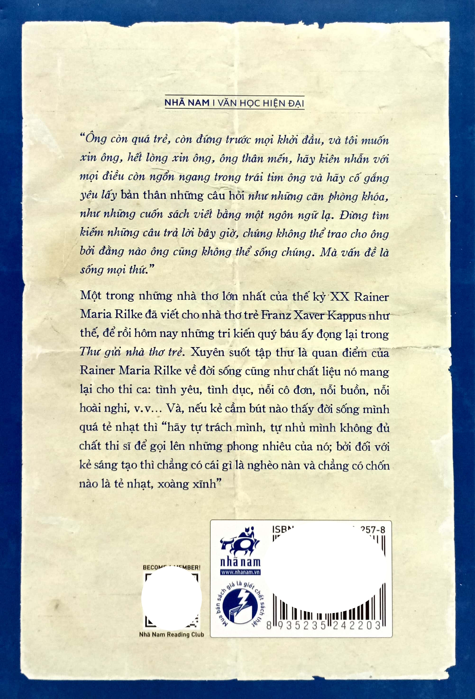 thư gửi nhà thơ trẻ