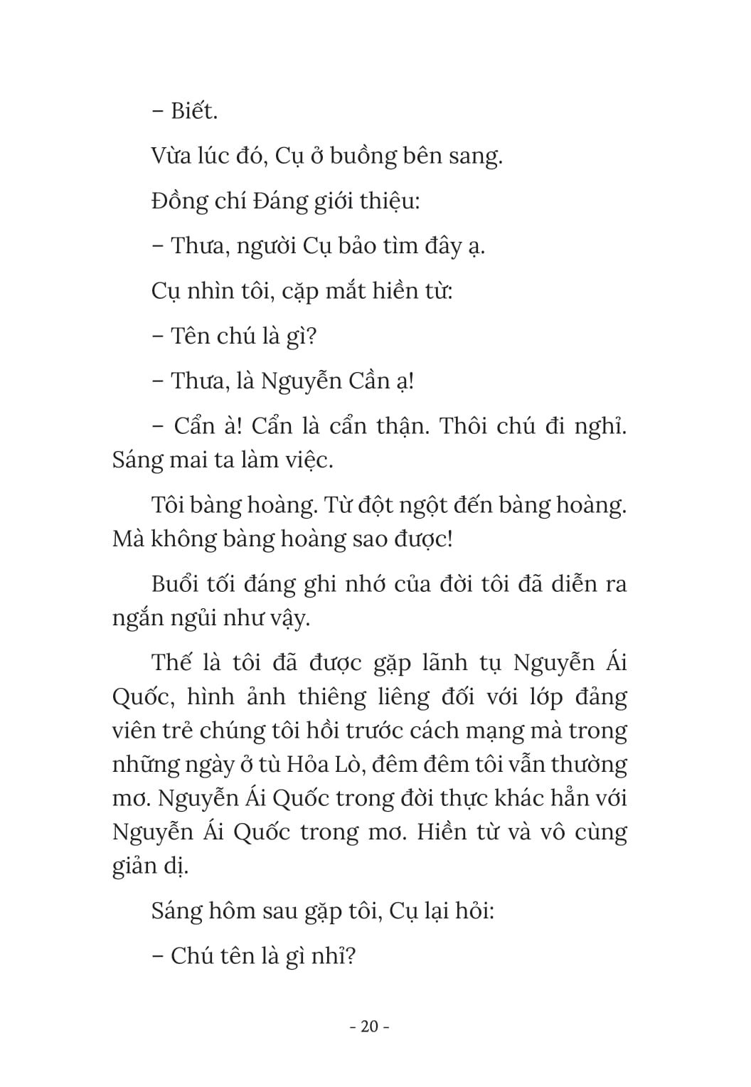 thư kí bác hồ kể chuyện
