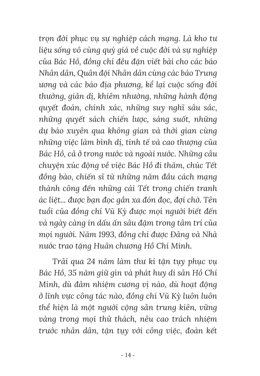 thư kí bác hồ kể chuyện