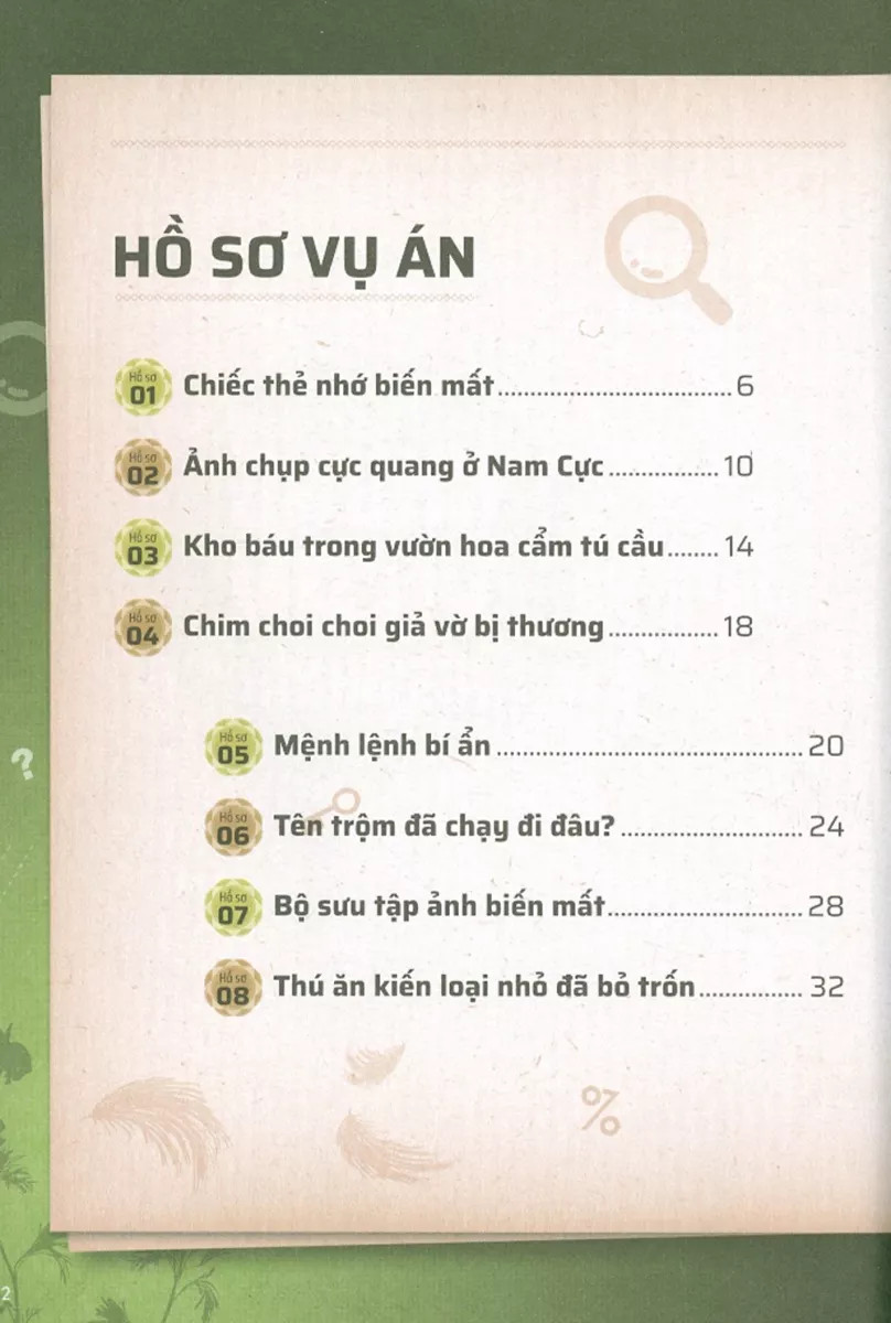 thử tài thám tử - những vụ án về sinh vật