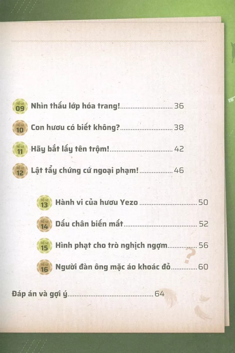 thử tài thám tử - những vụ án về sinh vật