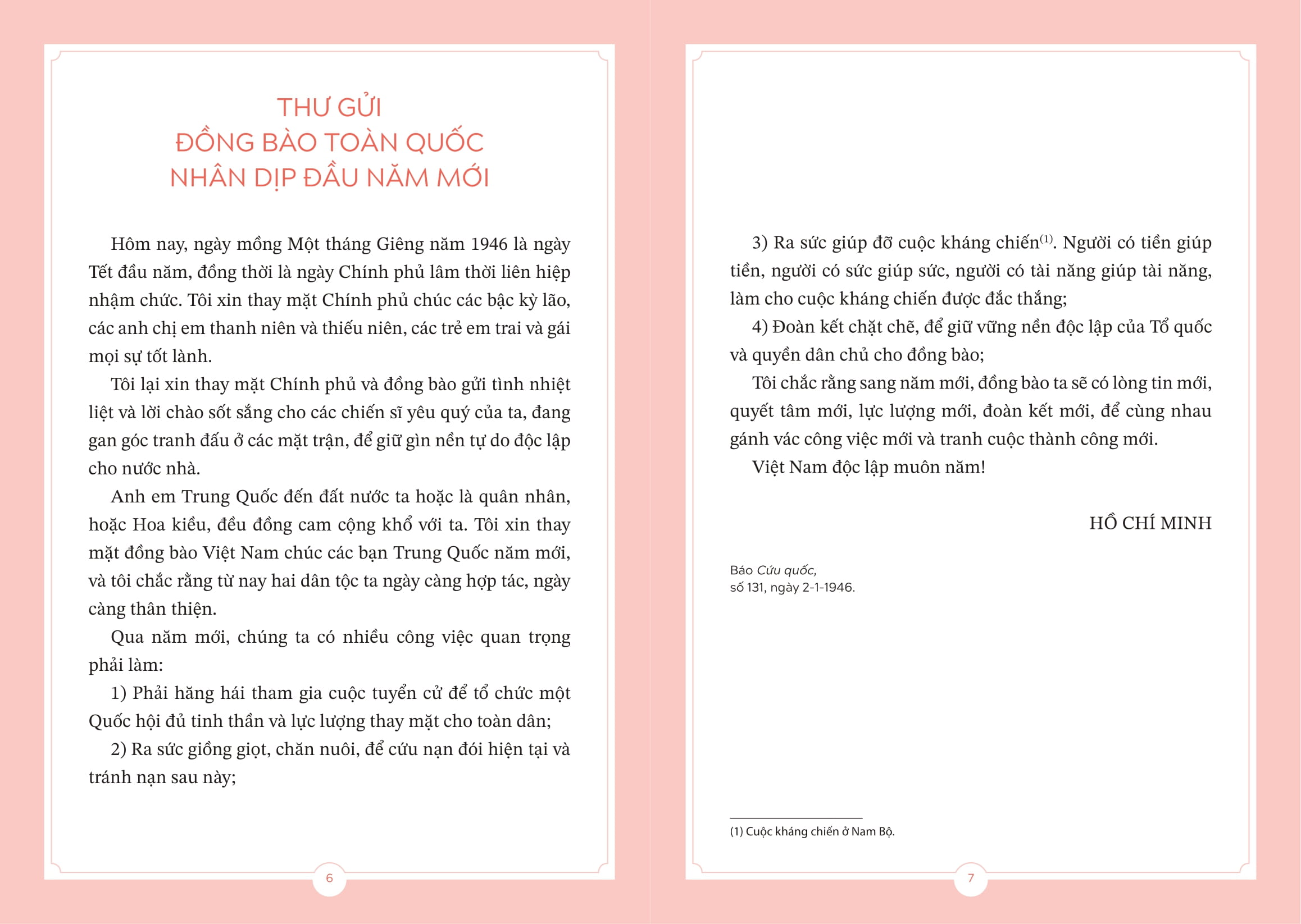 thư tết của bác hồ