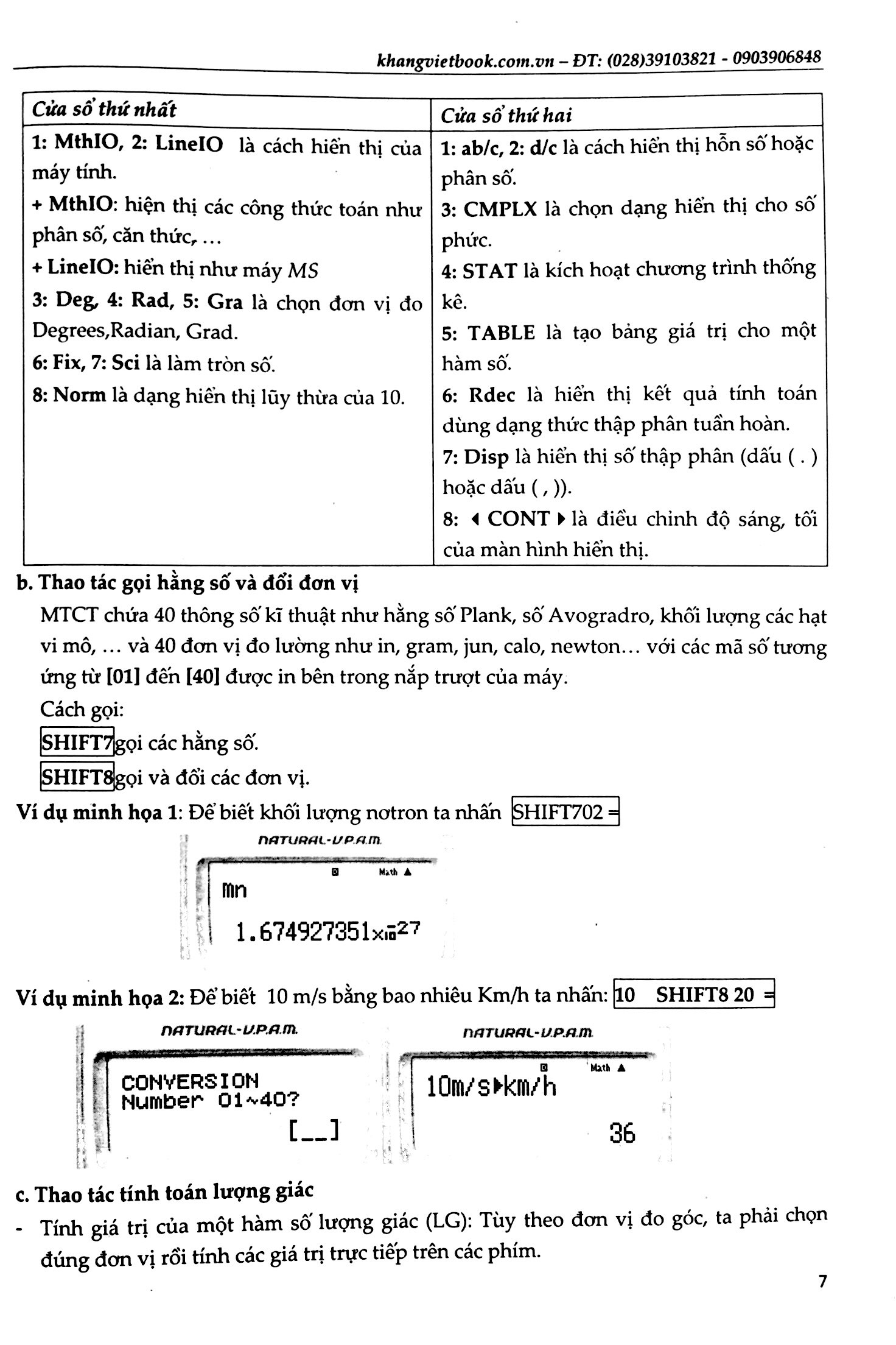 thủ thuật casio giải nhanh trắc nghiệm vật lý 12