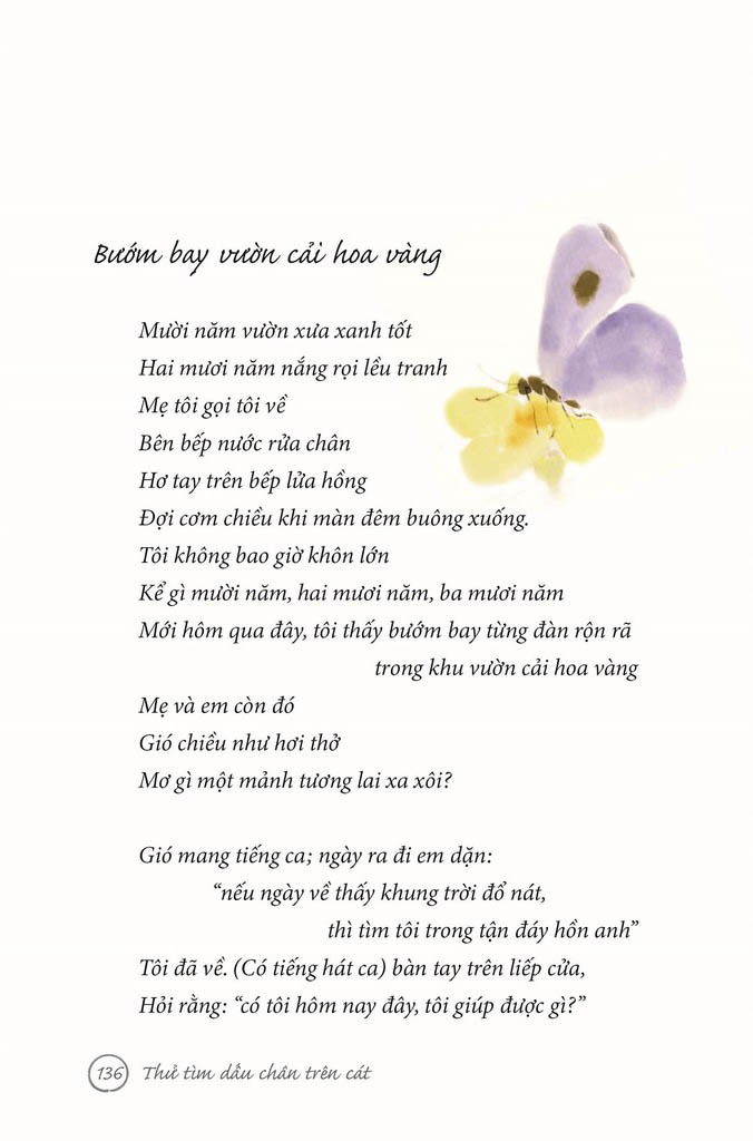 thử tìm dấu chân trên cát