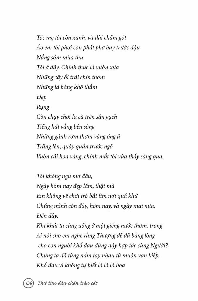 thử tìm dấu chân trên cát