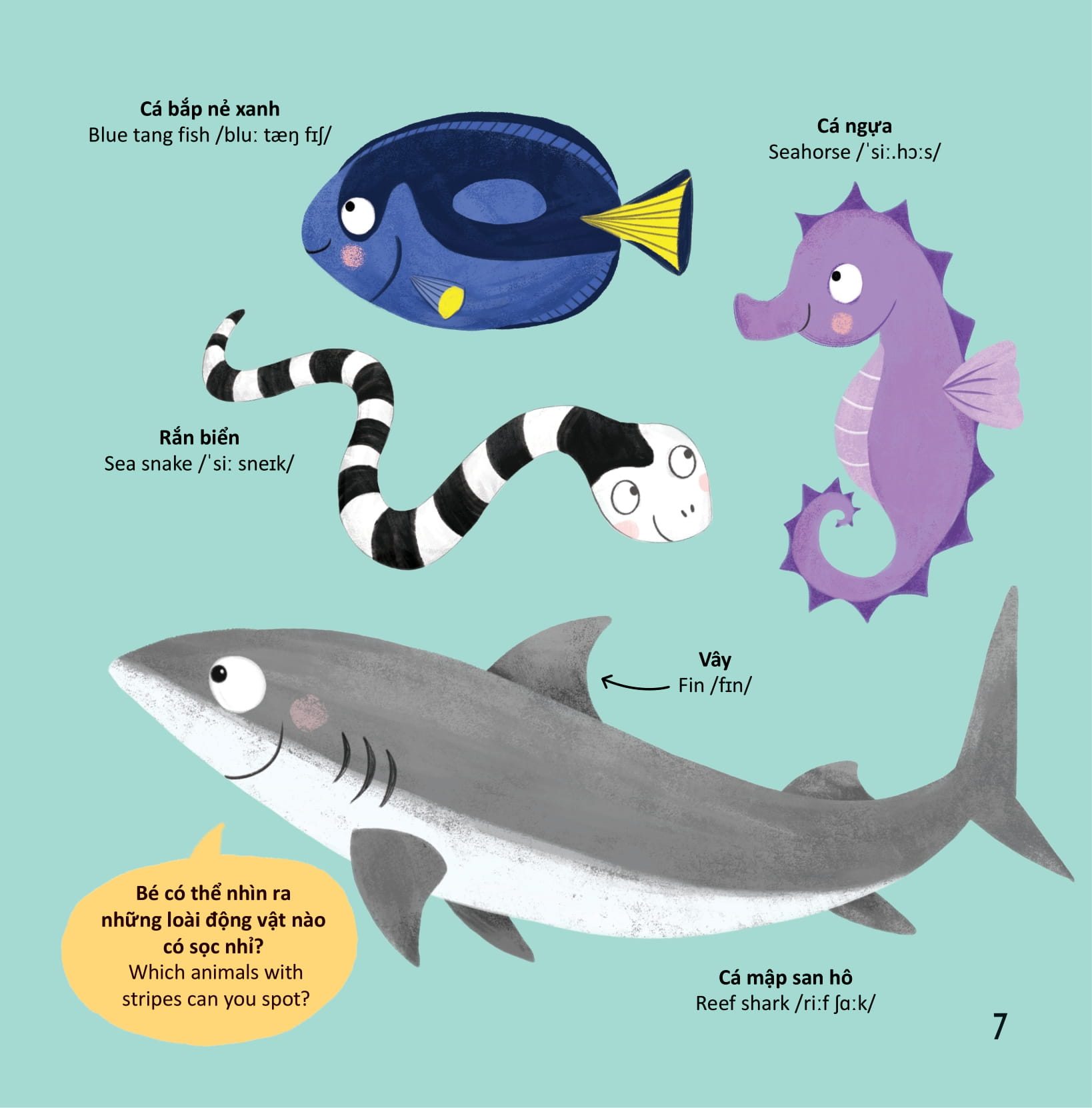 thư viện từ vựng đầu đời cho bé - động vật dưới biển - under the sea!