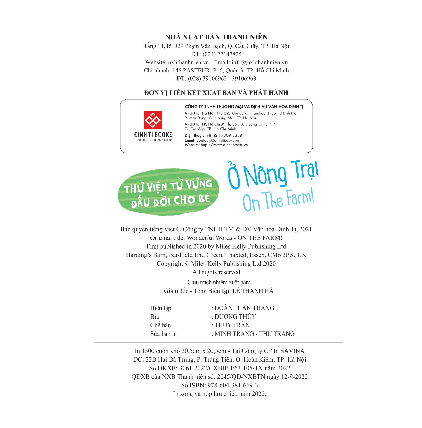 thư viện từ vựng đầu đời cho bé - ở nông trại - on the farm!