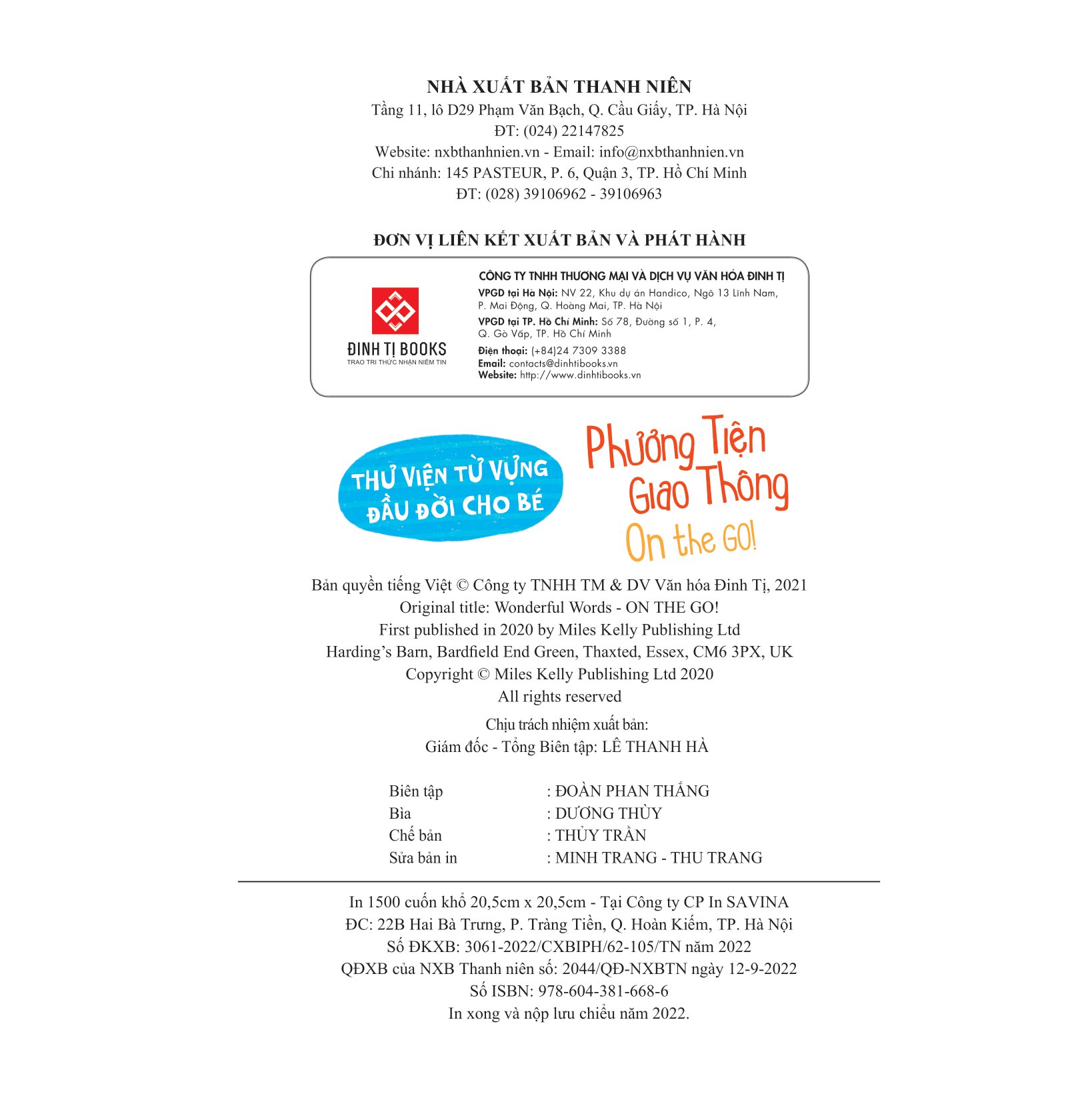 thư viện từ vựng đầu đời cho bé - phương tiện giao thông - on the go!