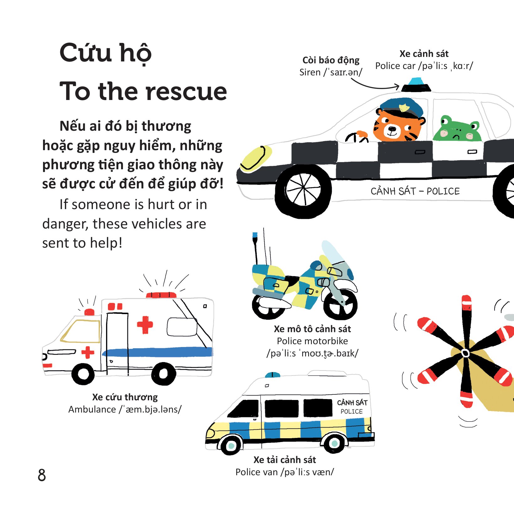 thư viện từ vựng đầu đời cho bé - phương tiện giao thông - on the go!