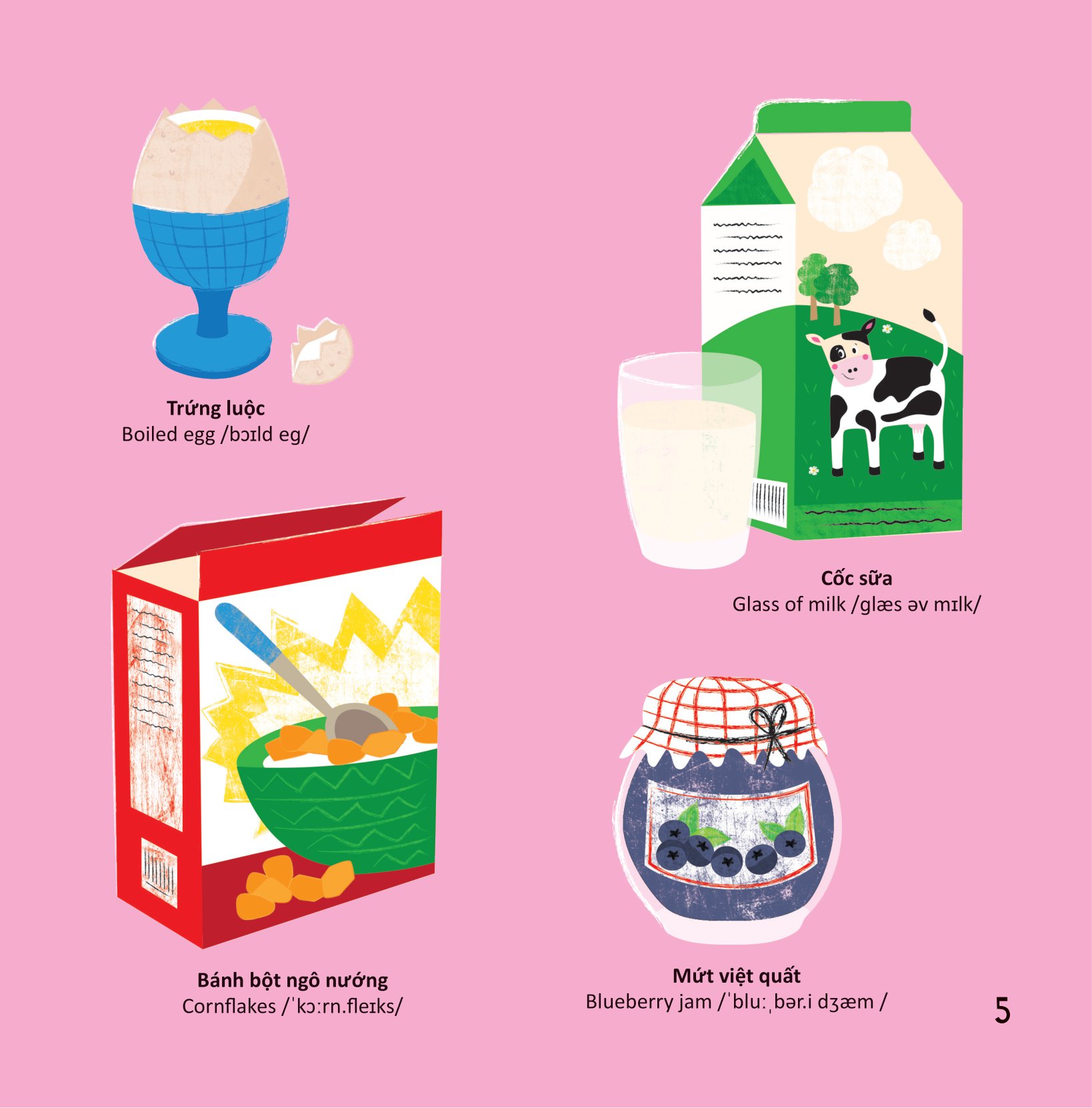 thư viện từ vựng đầu đời cho bé - thức ăn của tớ - my food!