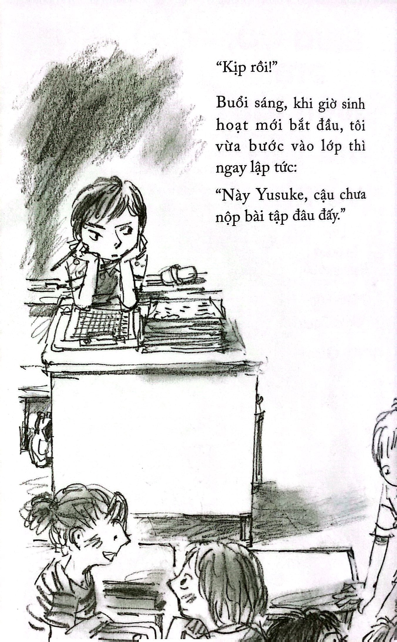 thưa cô, em quên làm bài tập về nhà!