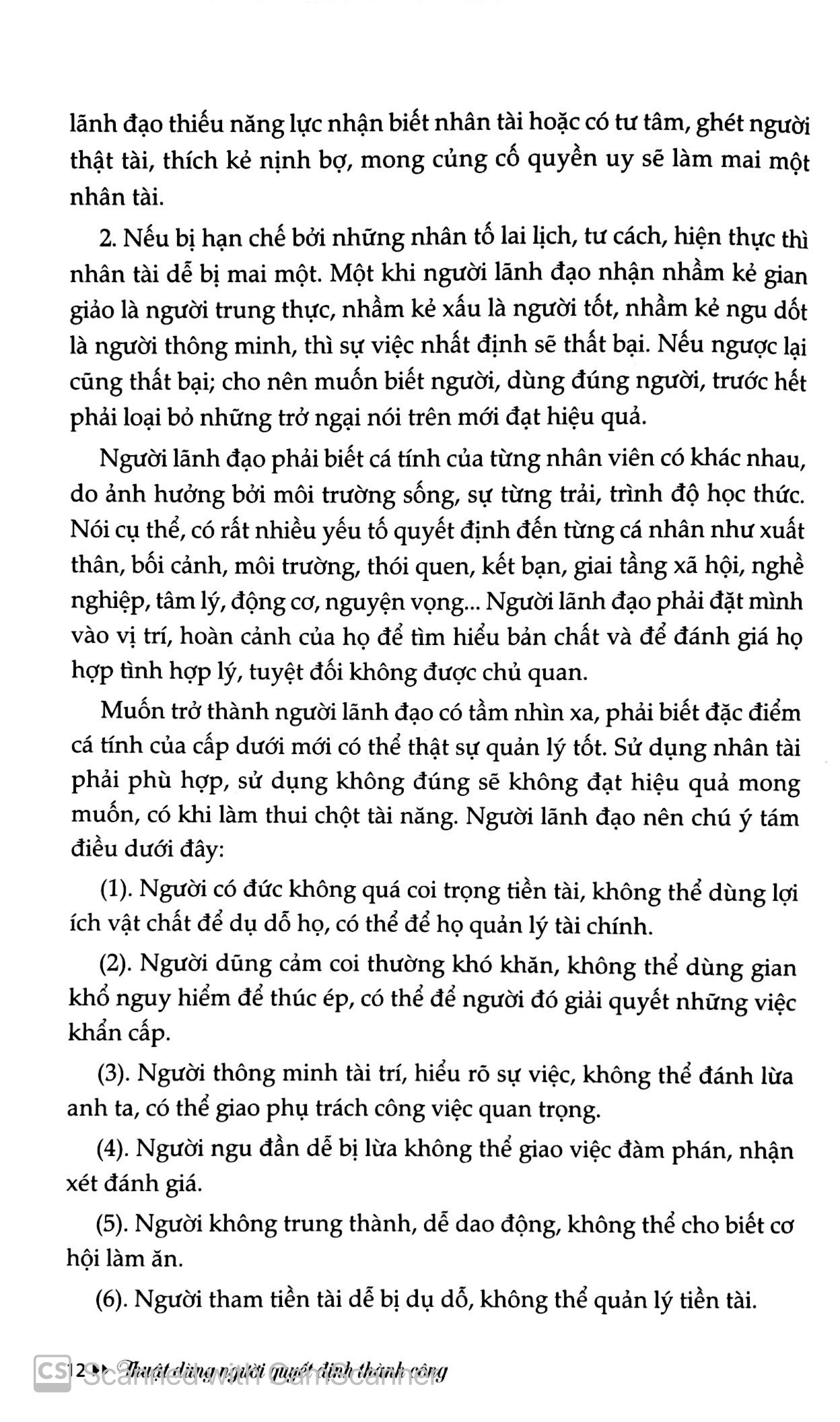thuật dùng người quyết định thành công