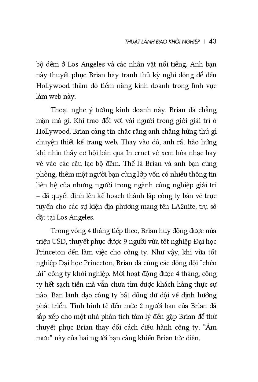 thuật lãnh đạo khởi nghiệp